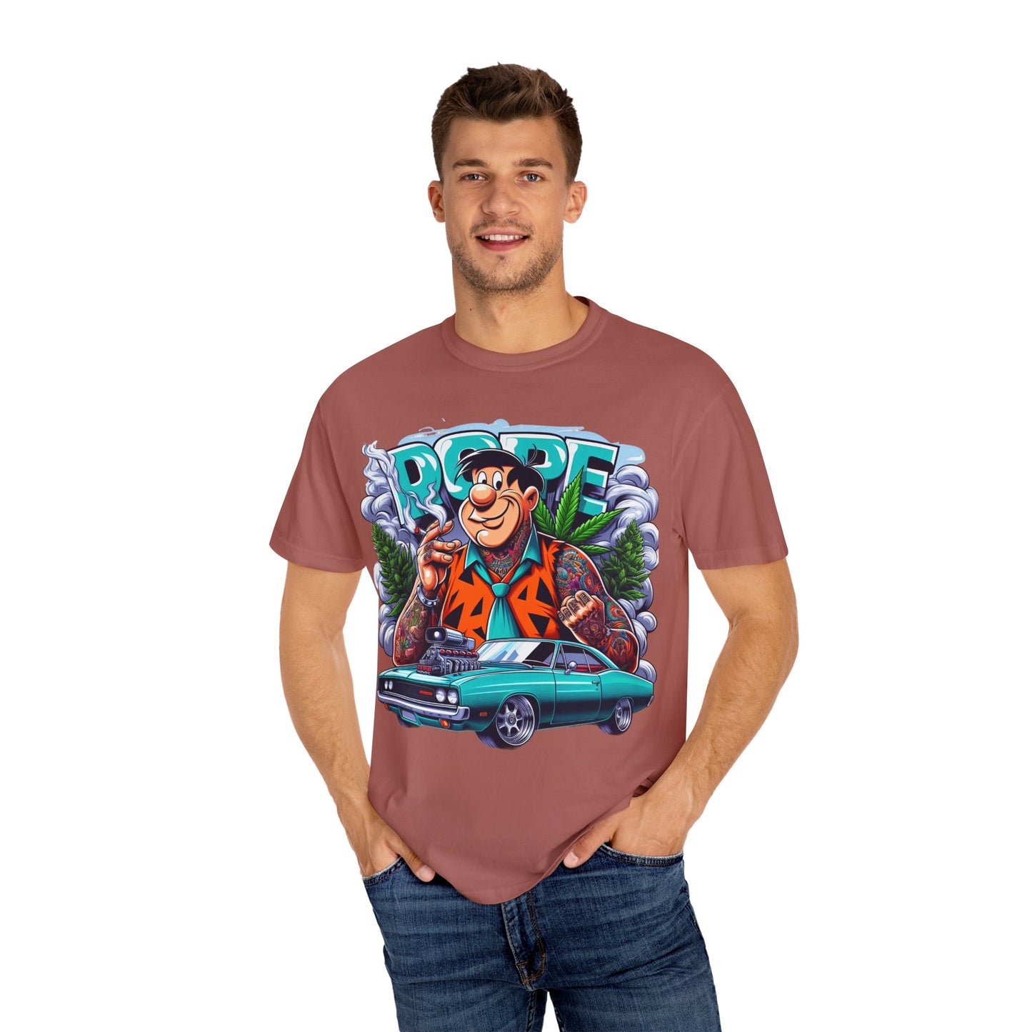 Cool Vintage Graphic Tee - Retro Car & Cartoon Design, Perfect for Summer, Gift for Car Lovers, Men's & Women's Casual Wear, 420, Cannabis