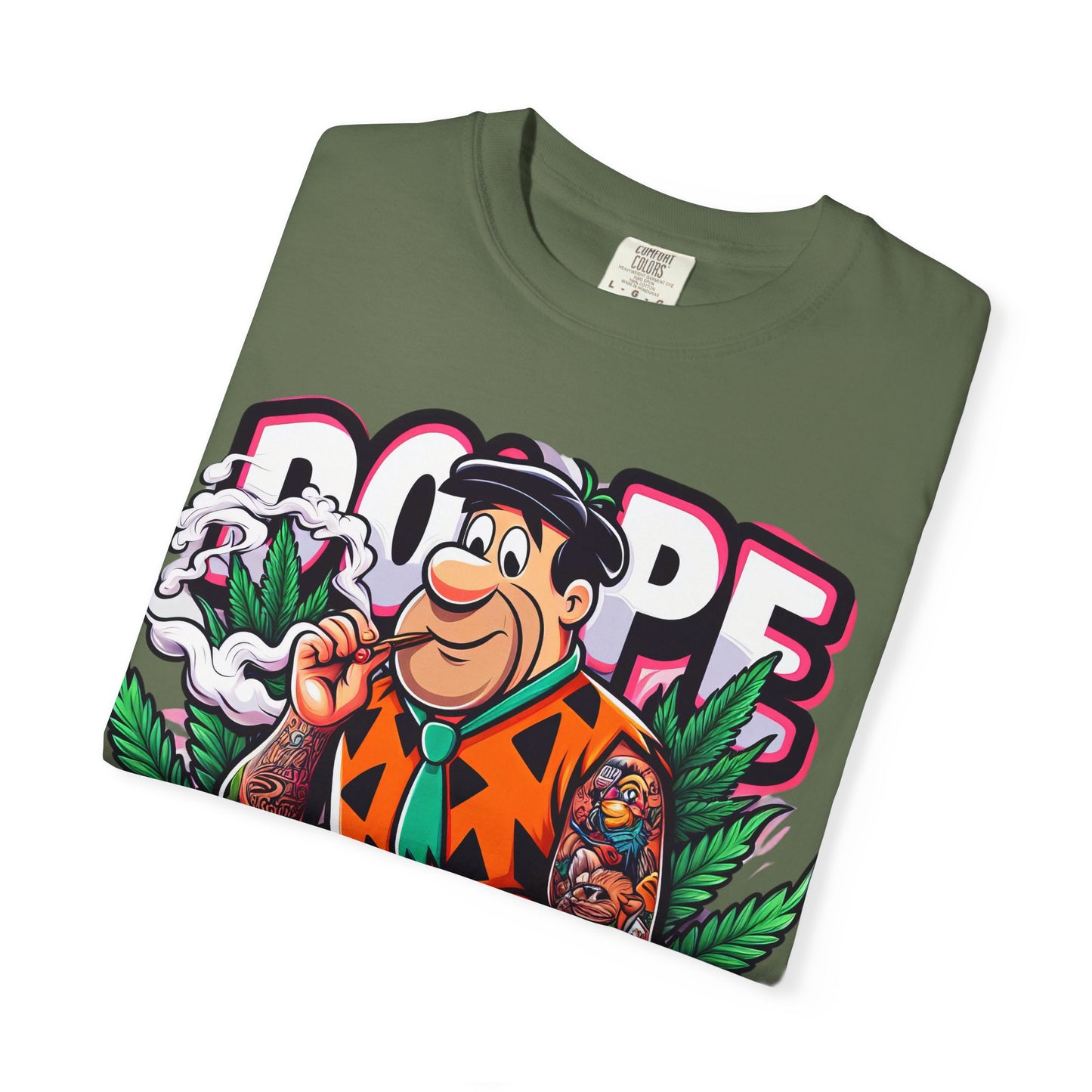 Cool Retro Cartoon T-shirt, Vintage Vibe Tee, Gift for Dads, Smoky Chill Shirt, Unisex Garment-Dyed Tee, Streetwear Style, 420, Cannabis