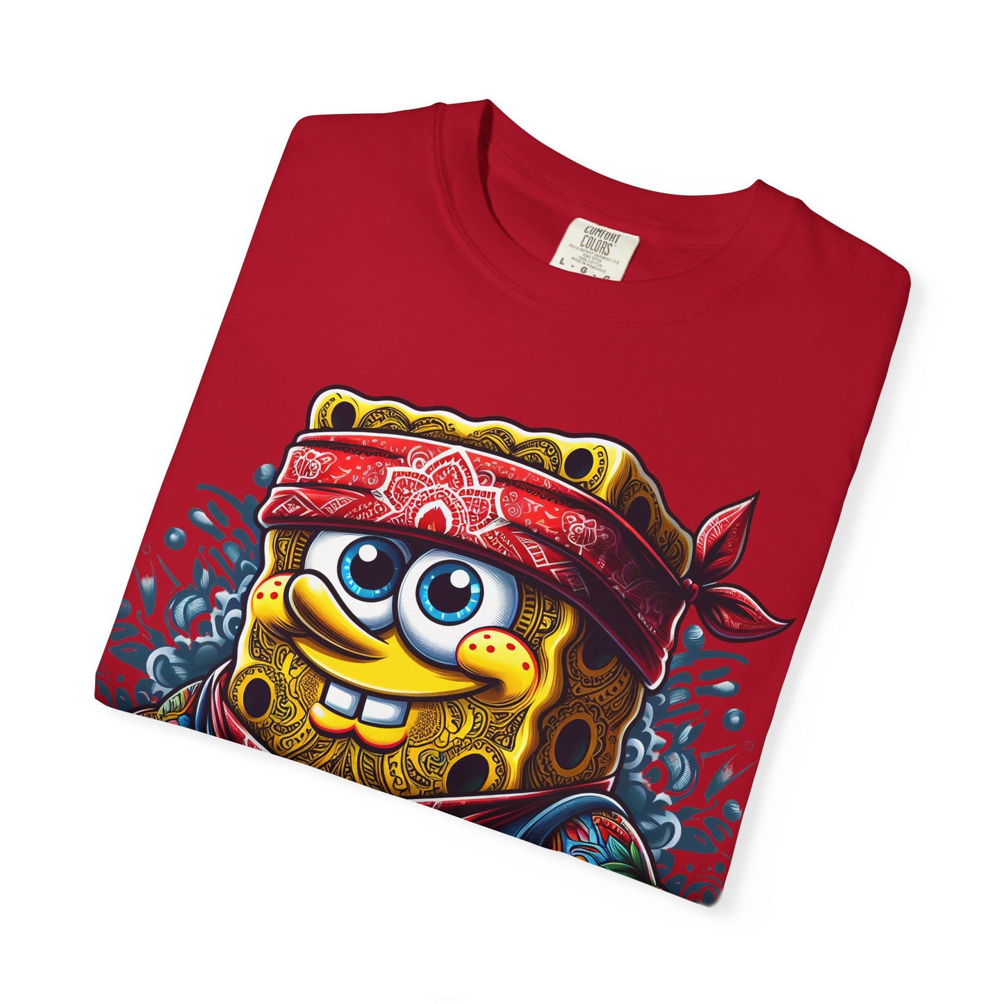 Playful Pirate SpongeBob T-Shirt, Unisex Graphic Tee, Funny Beachwear, Kids Gift, Cartoon Apparel, Summer Wear, Gift for Fans, 420, Cannabis