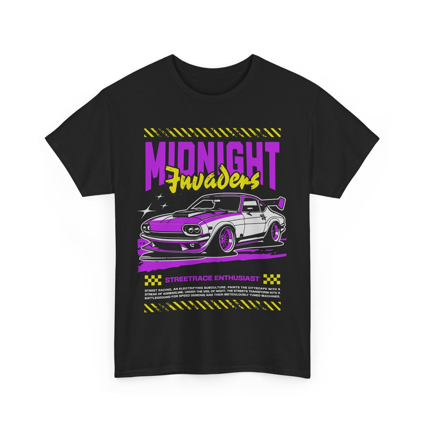 Retro Car Graphic Tee, Midnight Cruisers T-Shirt, Gift for Car Lovers, 90s Apparel, Car Show Fashion