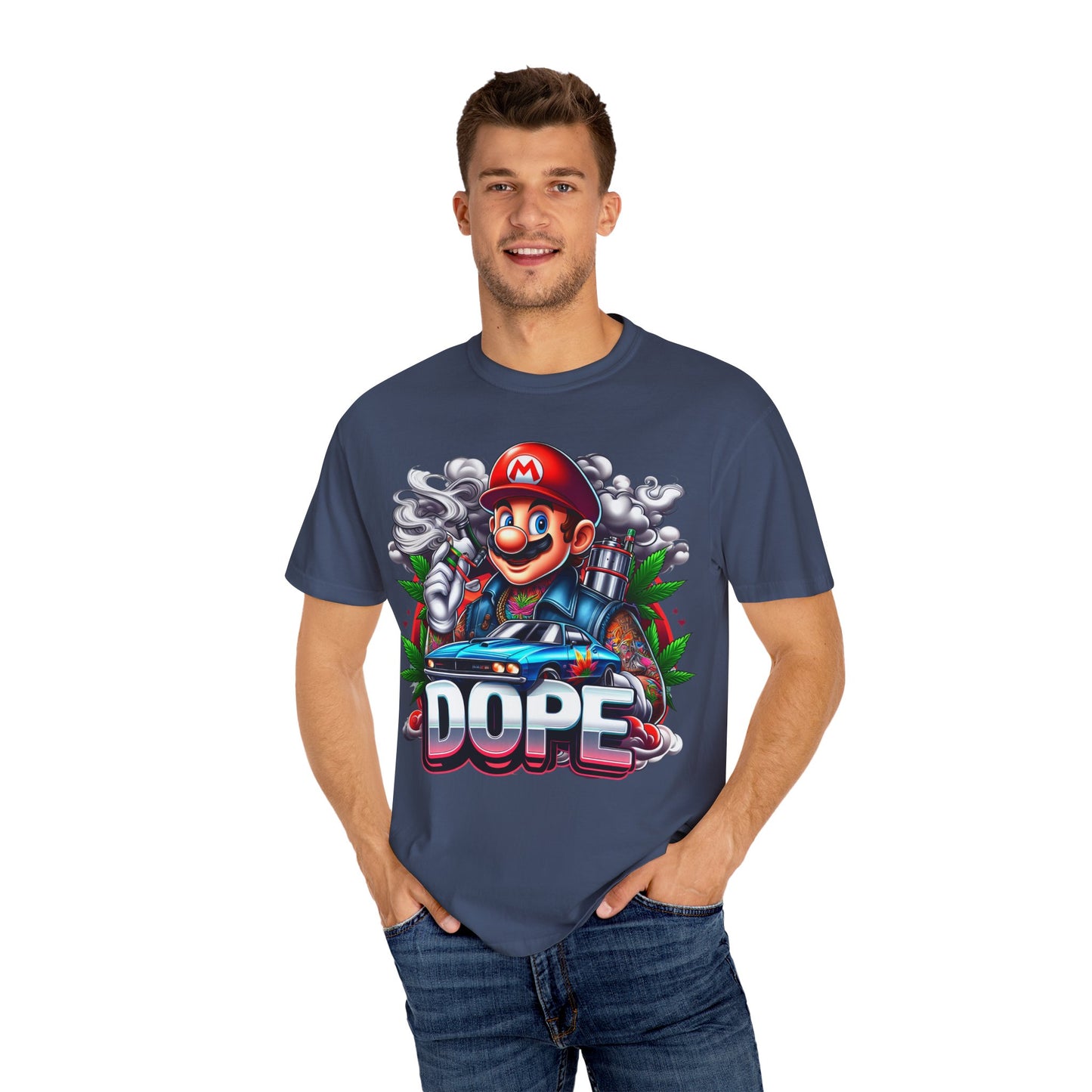 Dope Graphic Tee | Unisex Garment-Dyed T-shirt, Retro Gamer Shirt, Cute Gift for Gamers, Streetwear, Hip Hop Fashion, 420, Cannabis
