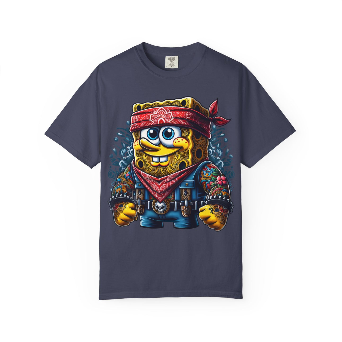 Playful Pirate SpongeBob T-Shirt, Unisex Graphic Tee, Funny Beachwear, Kids Gift, Cartoon Apparel, Summer Wear, Gift for Fans, 420, Cannabis