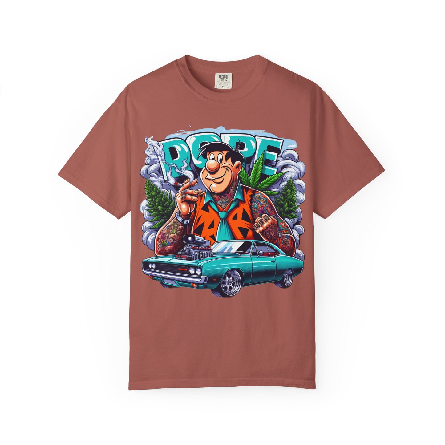 Cool Vintage Graphic Tee - Retro Car & Cartoon Design, Perfect for Summer, Gift for Car Lovers, Men's & Women's Casual Wear, 420, Cannabis
