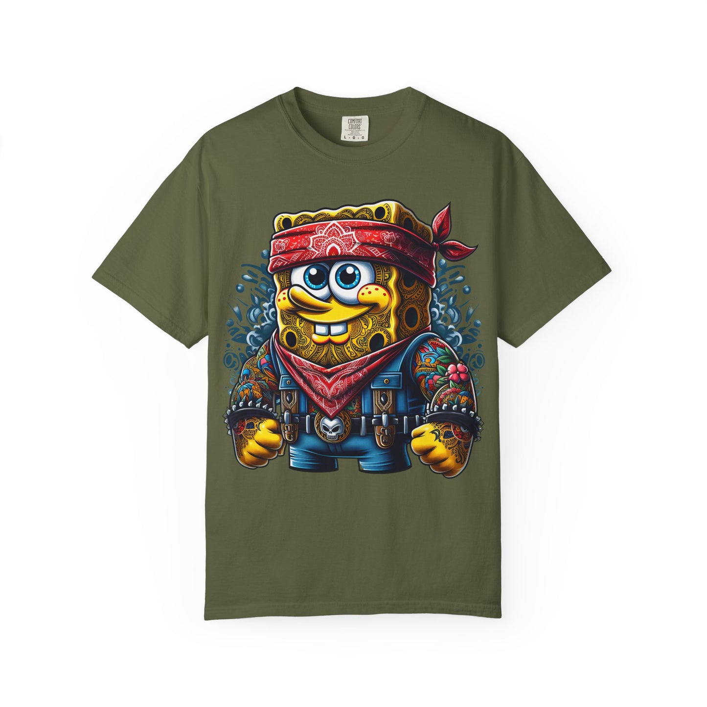 Playful Pirate SpongeBob T-Shirt, Unisex Graphic Tee, Funny Beachwear, Kids Gift, Cartoon Apparel, Summer Wear, Gift for Fans, 420, Cannabis