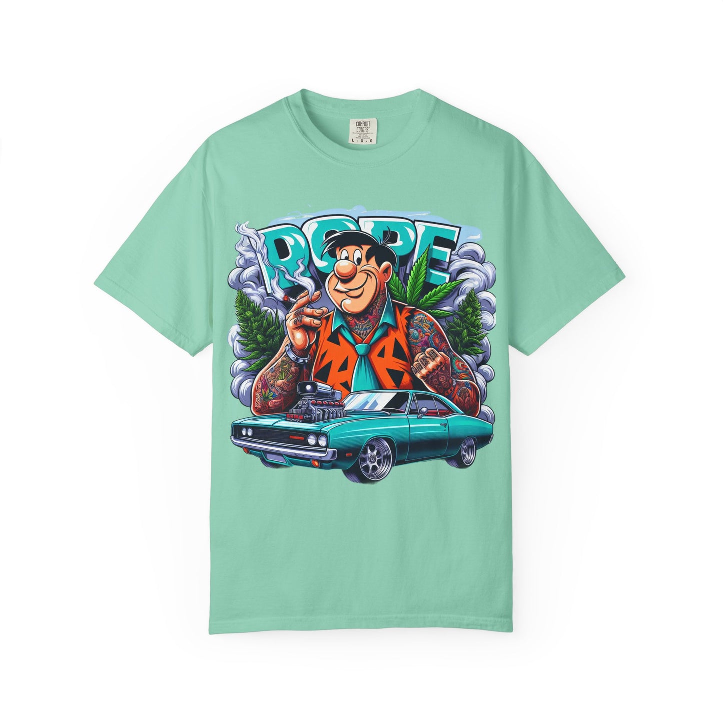Cool Vintage Graphic Tee - Retro Car & Cartoon Design, Perfect for Summer, Gift for Car Lovers, Men's & Women's Casual Wear, 420, Cannabis
