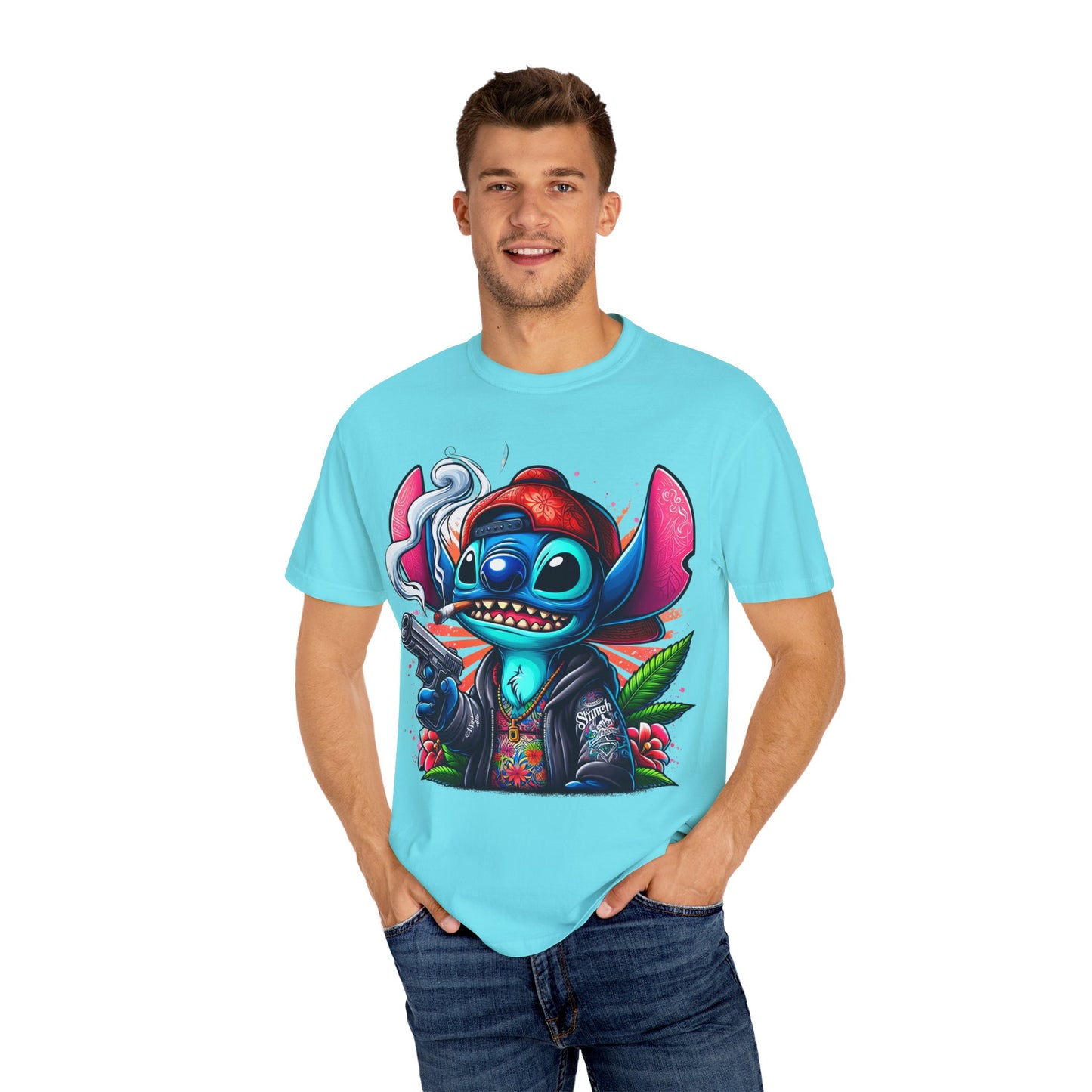 Vibrant Cartoon Graphic Tee, Unisex T-shirt, Casual Wear, Streetwear Style, Summer Fashion, Gift for Friends, Cannabis, 420