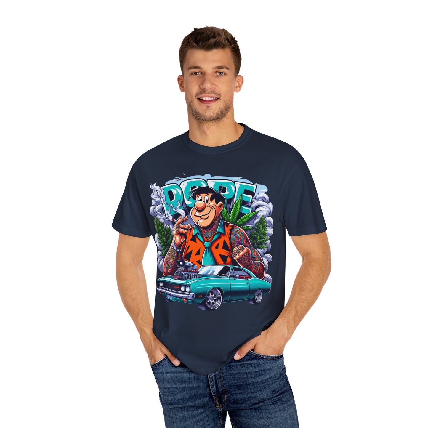 Cool Vintage Graphic Tee - Retro Car & Cartoon Design, Perfect for Summer, Gift for Car Lovers, Men's & Women's Casual Wear, 420, Cannabis