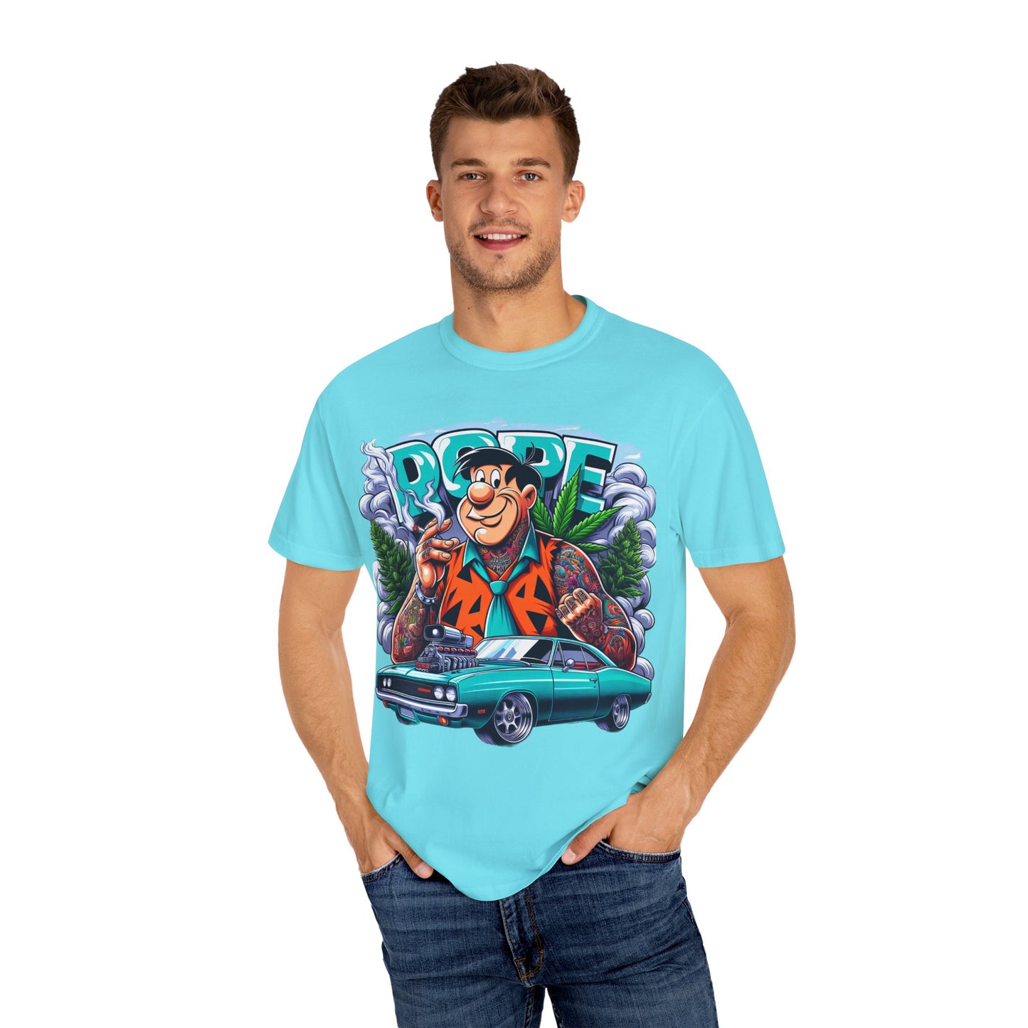 Cool Vintage Graphic Tee - Retro Car & Cartoon Design, Perfect for Summer, Gift for Car Lovers, Men's & Women's Casual Wear, 420, Cannabis