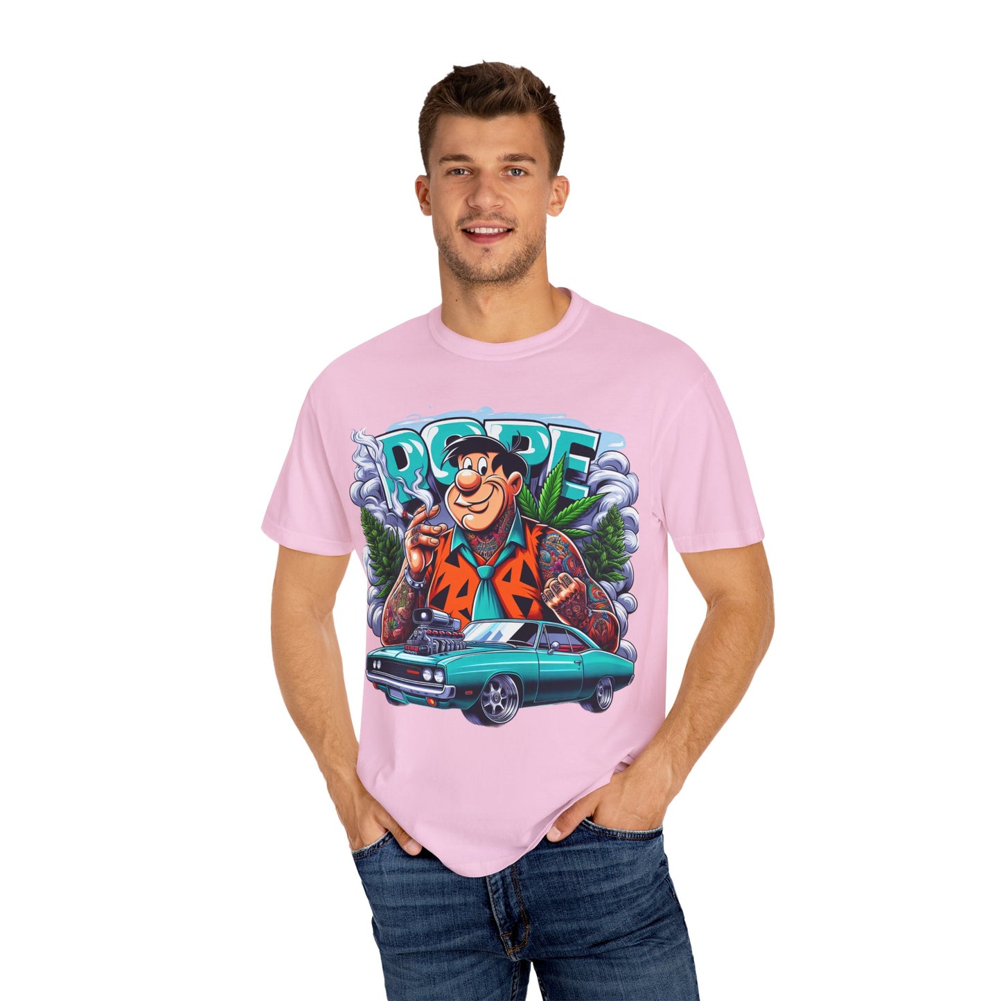 Cool Vintage Graphic Tee - Retro Car & Cartoon Design, Perfect for Summer, Gift for Car Lovers, Men's & Women's Casual Wear, 420, Cannabis