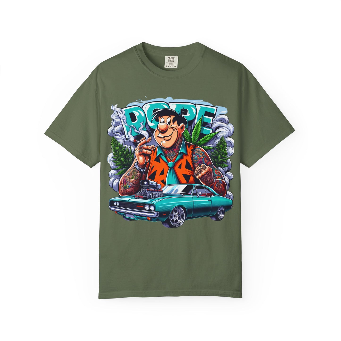 Cool Vintage Graphic Tee - Retro Car & Cartoon Design, Perfect for Summer, Gift for Car Lovers, Men's & Women's Casual Wear, 420, Cannabis