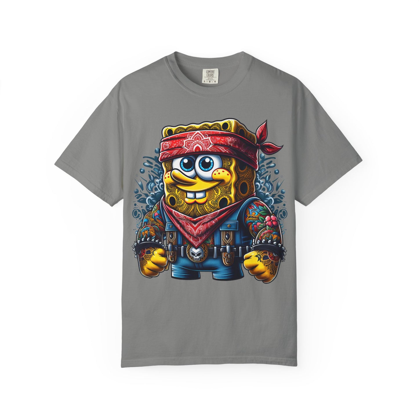 Playful Pirate SpongeBob T-Shirt, Unisex Graphic Tee, Funny Beachwear, Kids Gift, Cartoon Apparel, Summer Wear, Gift for Fans, 420, Cannabis
