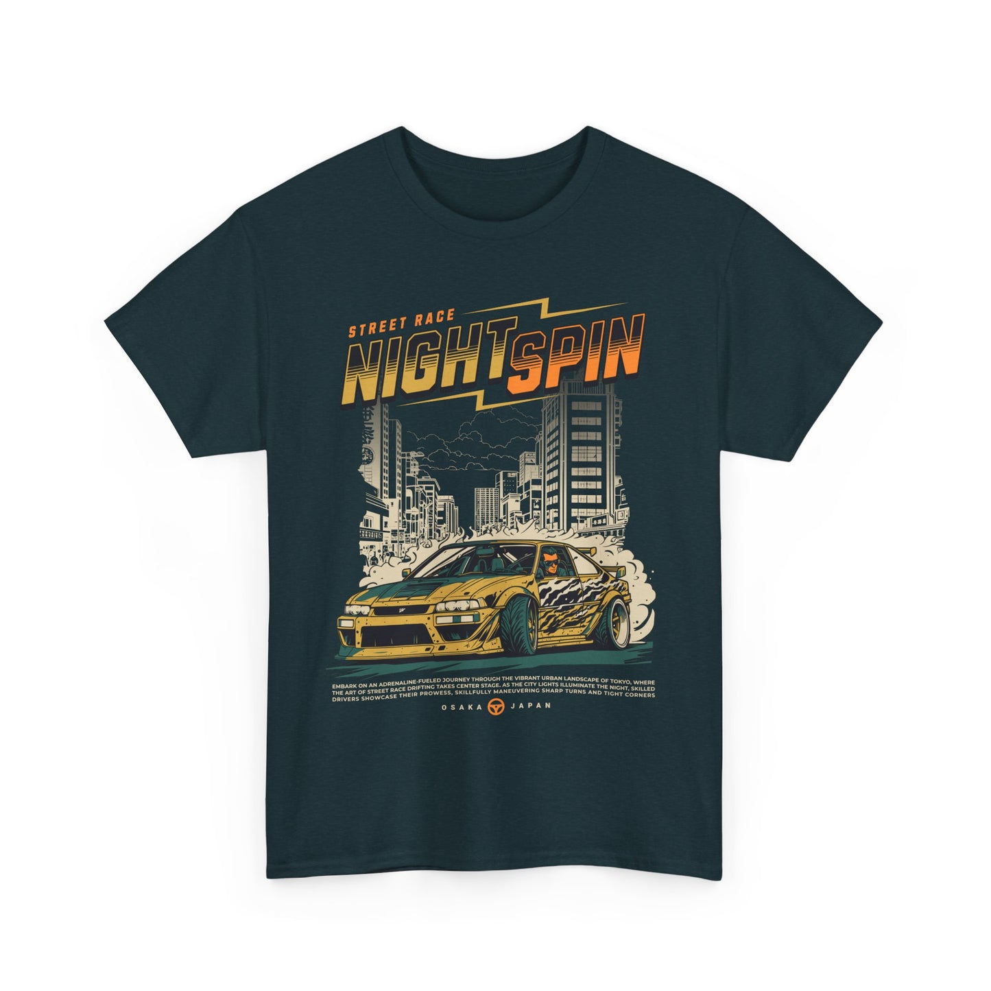 Street Race Night Spin Graphic Tee