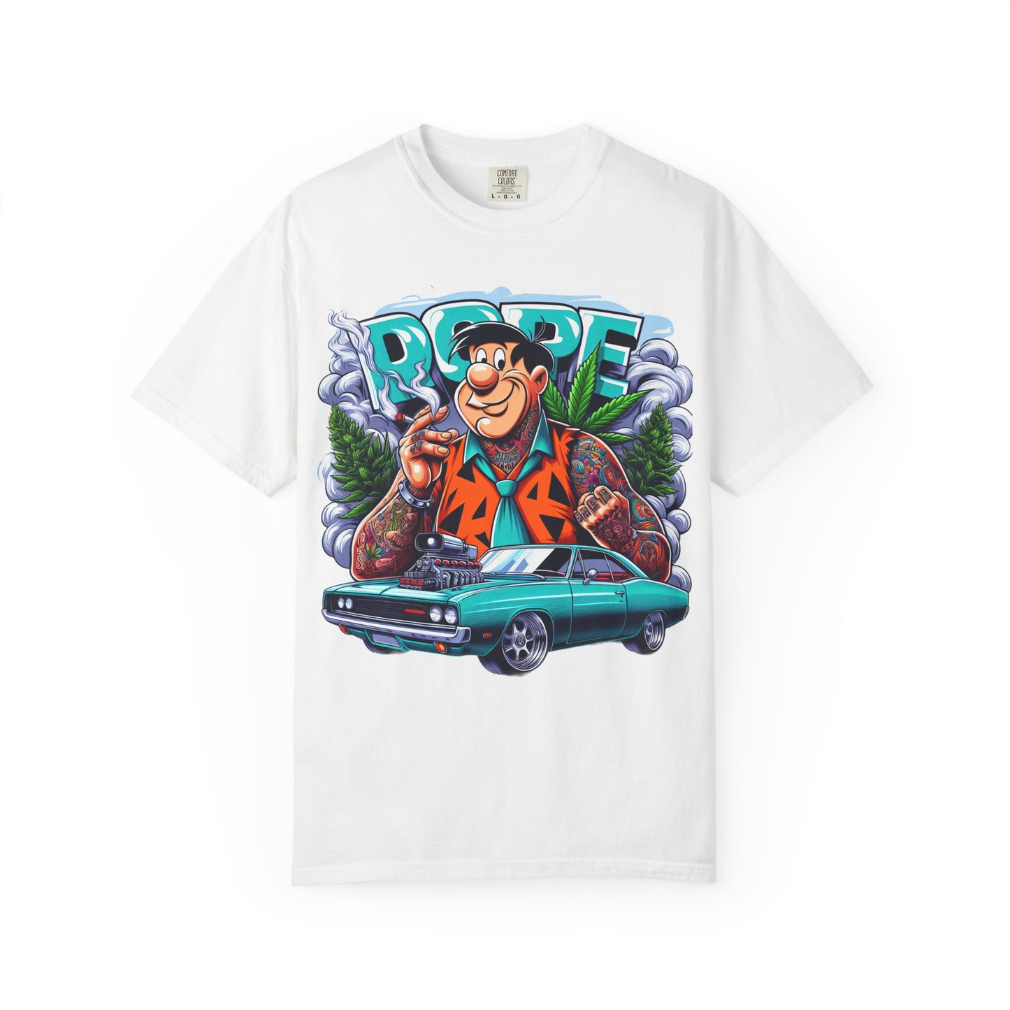 Cool Vintage Graphic Tee - Retro Car & Cartoon Design, Perfect for Summer, Gift for Car Lovers, Men's & Women's Casual Wear, 420, Cannabis