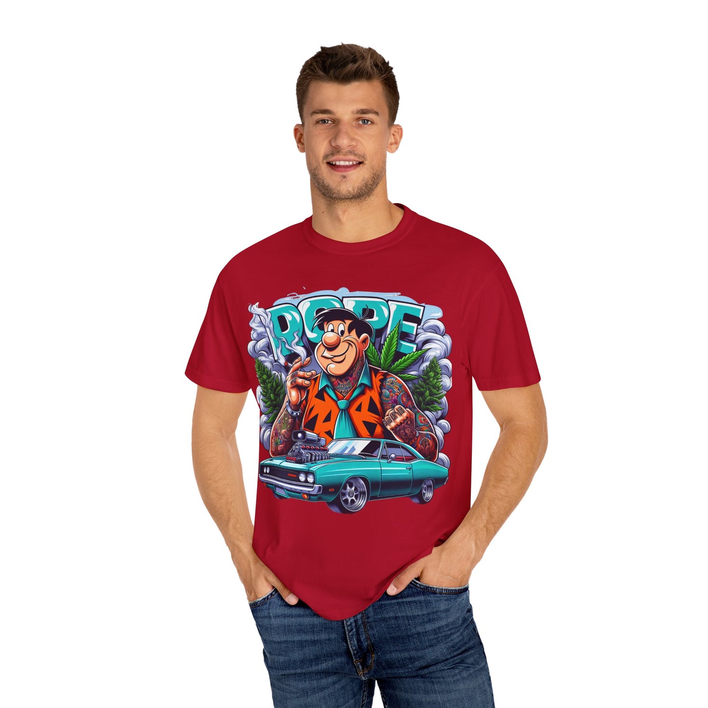 Cool Vintage Graphic Tee - Retro Car & Cartoon Design, Perfect for Summer, Gift for Car Lovers, Men's & Women's Casual Wear, 420, Cannabis