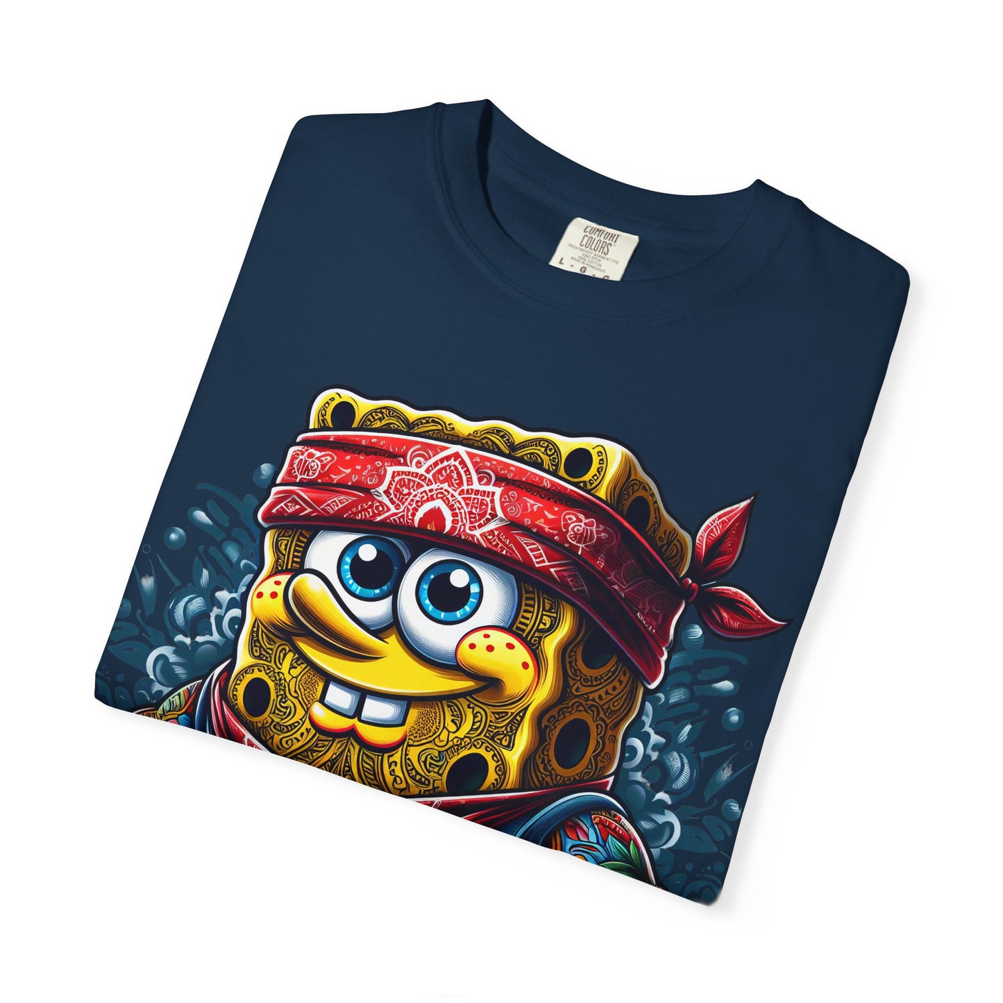 Playful Pirate SpongeBob T-Shirt, Unisex Graphic Tee, Funny Beachwear, Kids Gift, Cartoon Apparel, Summer Wear, Gift for Fans, 420, Cannabis