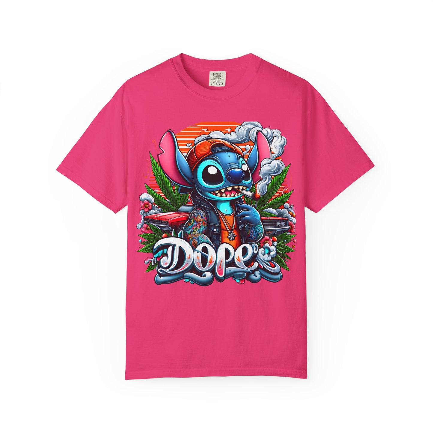Dope Illustrated Unisex Garment-Dyed T-Shirt | Trendy Streetwear, Casual Style, Summer Fashion,