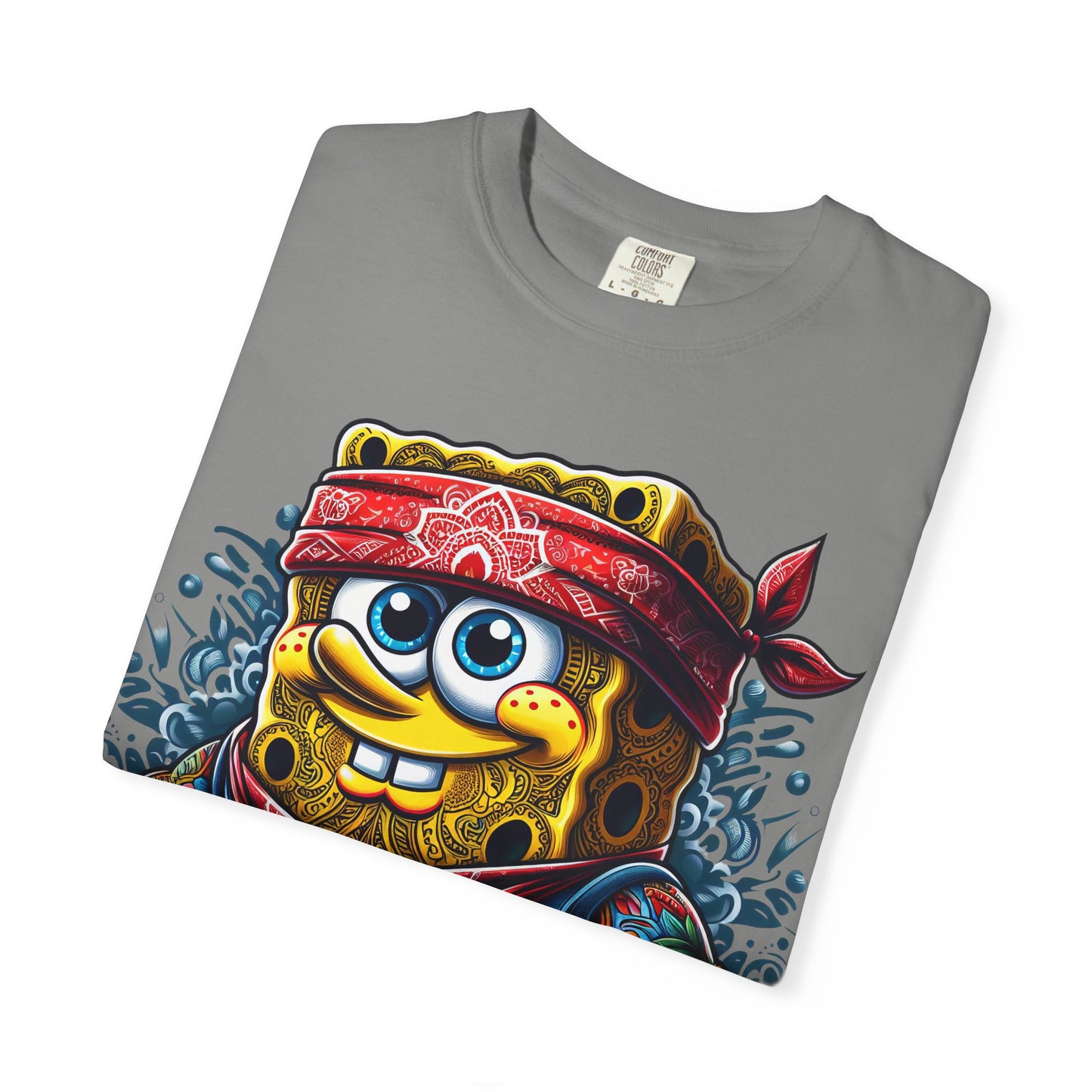 Playful Pirate SpongeBob T-Shirt, Unisex Graphic Tee, Funny Beachwear, Kids Gift, Cartoon Apparel, Summer Wear, Gift for Fans, 420, Cannabis
