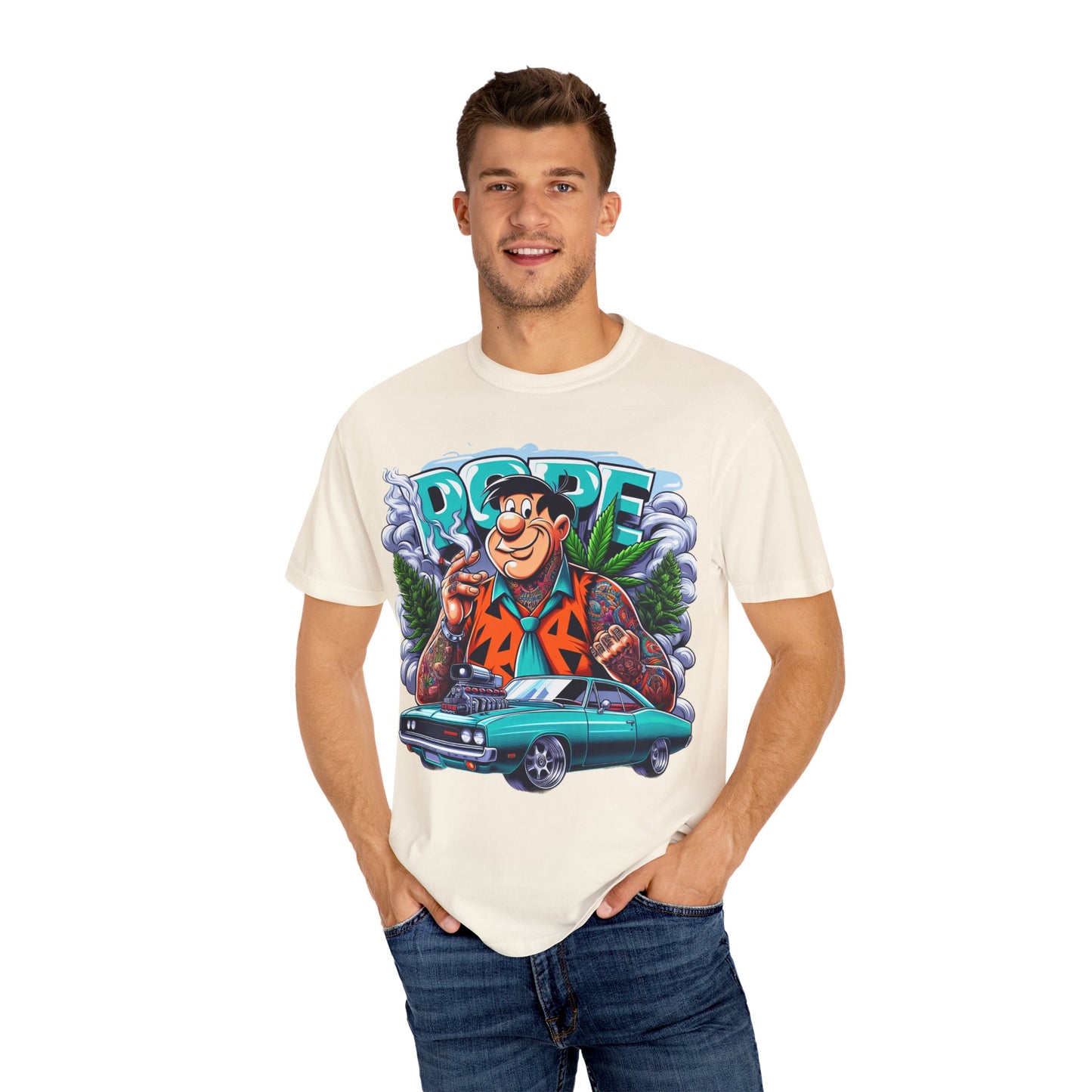 Cool Vintage Graphic Tee - Retro Car & Cartoon Design, Perfect for Summer, Gift for Car Lovers, Men's & Women's Casual Wear, 420, Cannabis