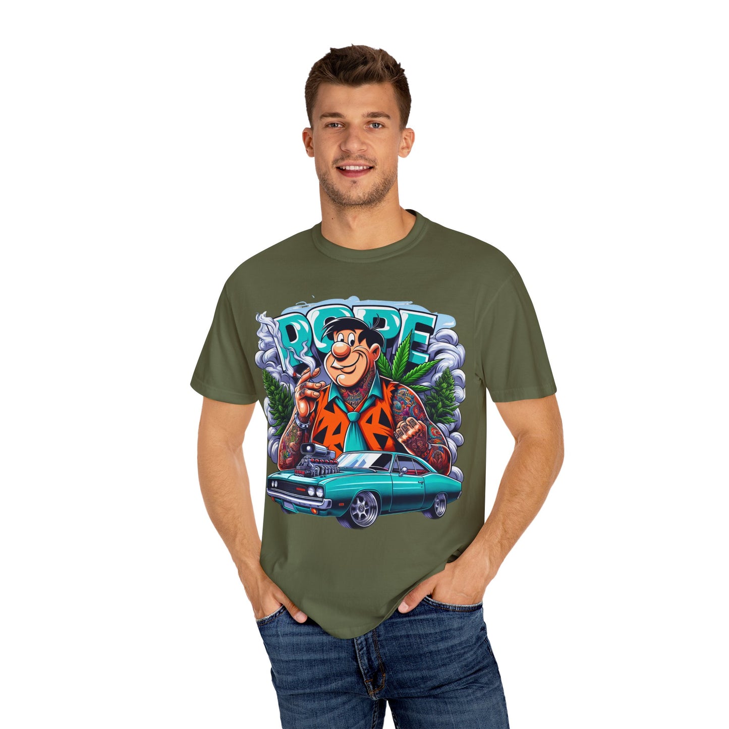 Cool Vintage Graphic Tee - Retro Car & Cartoon Design, Perfect for Summer, Gift for Car Lovers, Men's & Women's Casual Wear, 420, Cannabis