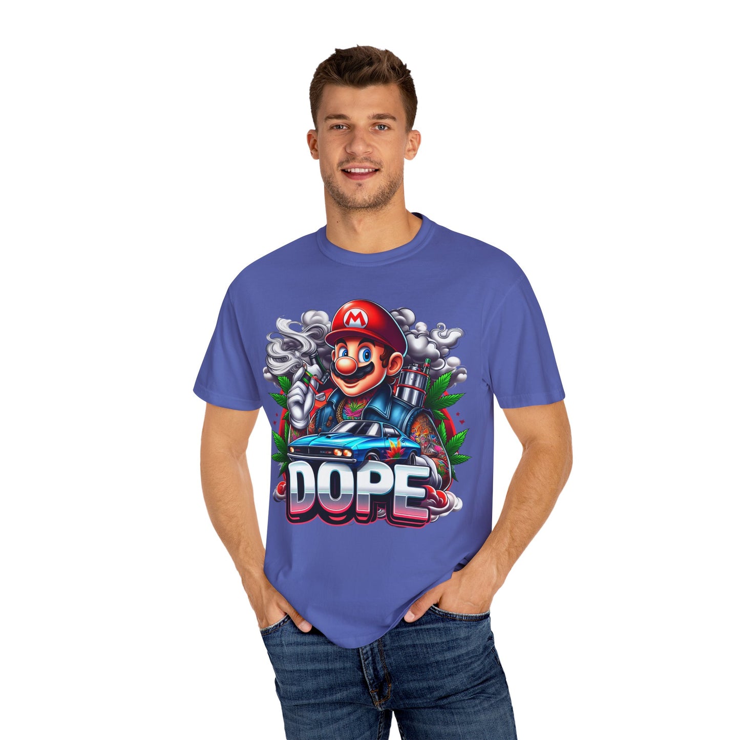 Dope Graphic Tee | Unisex Garment-Dyed T-shirt, Retro Gamer Shirt, Cute Gift for Gamers, Streetwear, Hip Hop Fashion, 420, Cannabis