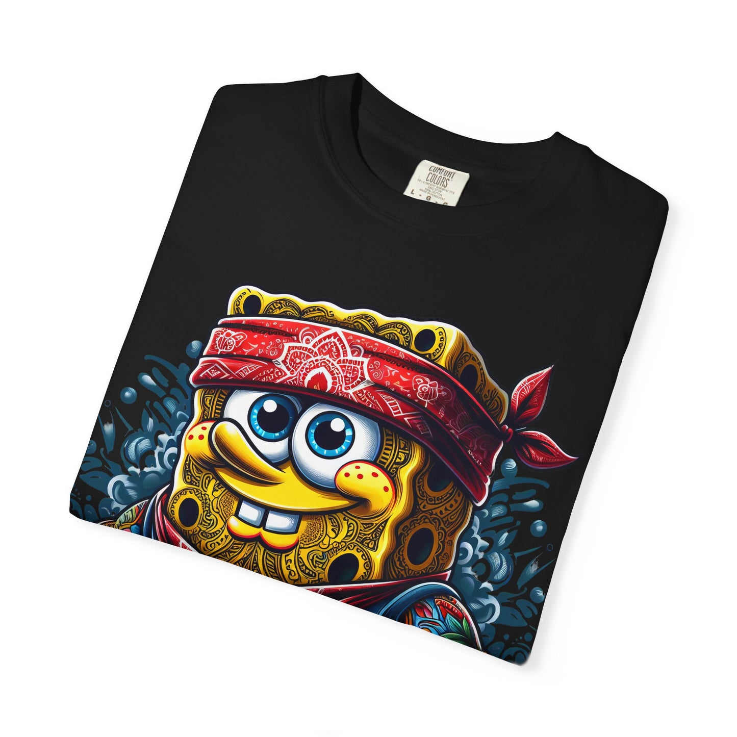 Playful Pirate SpongeBob T-Shirt, Unisex Graphic Tee, Funny Beachwear, Kids Gift, Cartoon Apparel, Summer Wear, Gift for Fans, 420, Cannabis