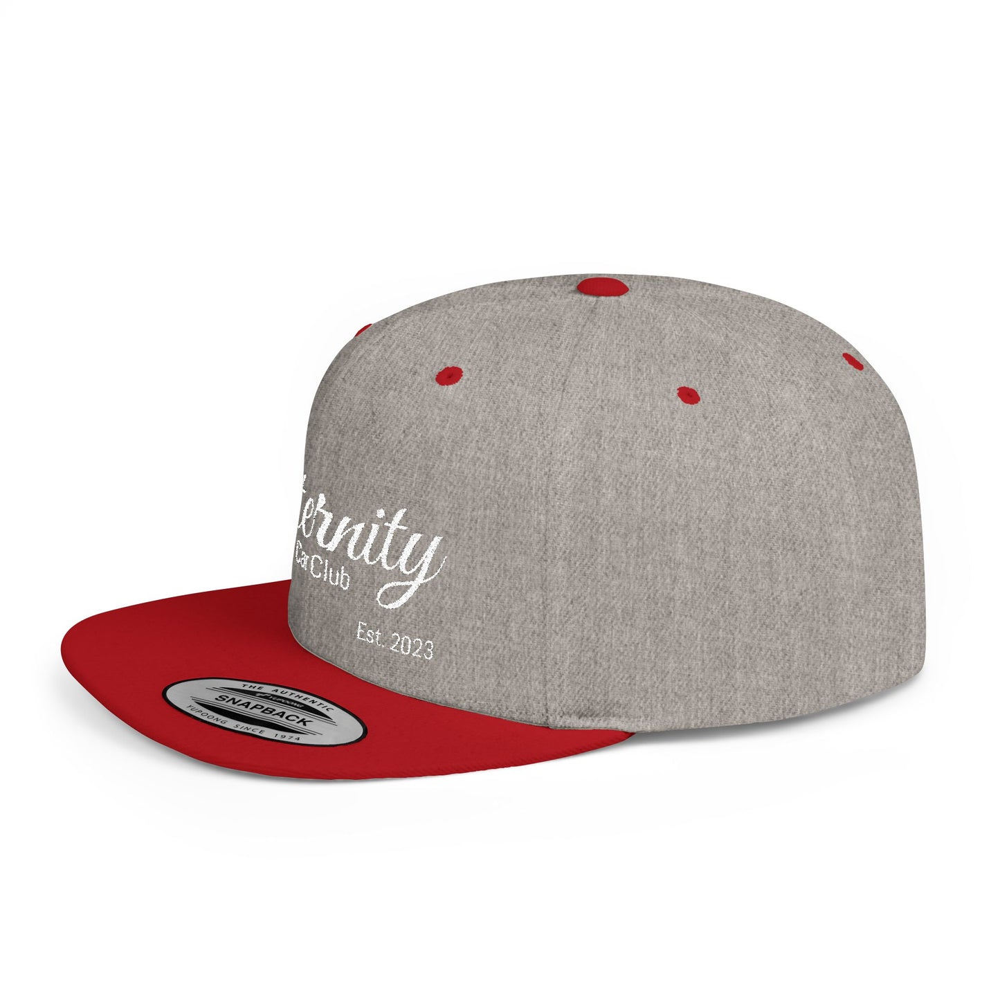 Embroidered Eternity Car Club Flat Bill Snapback Hat