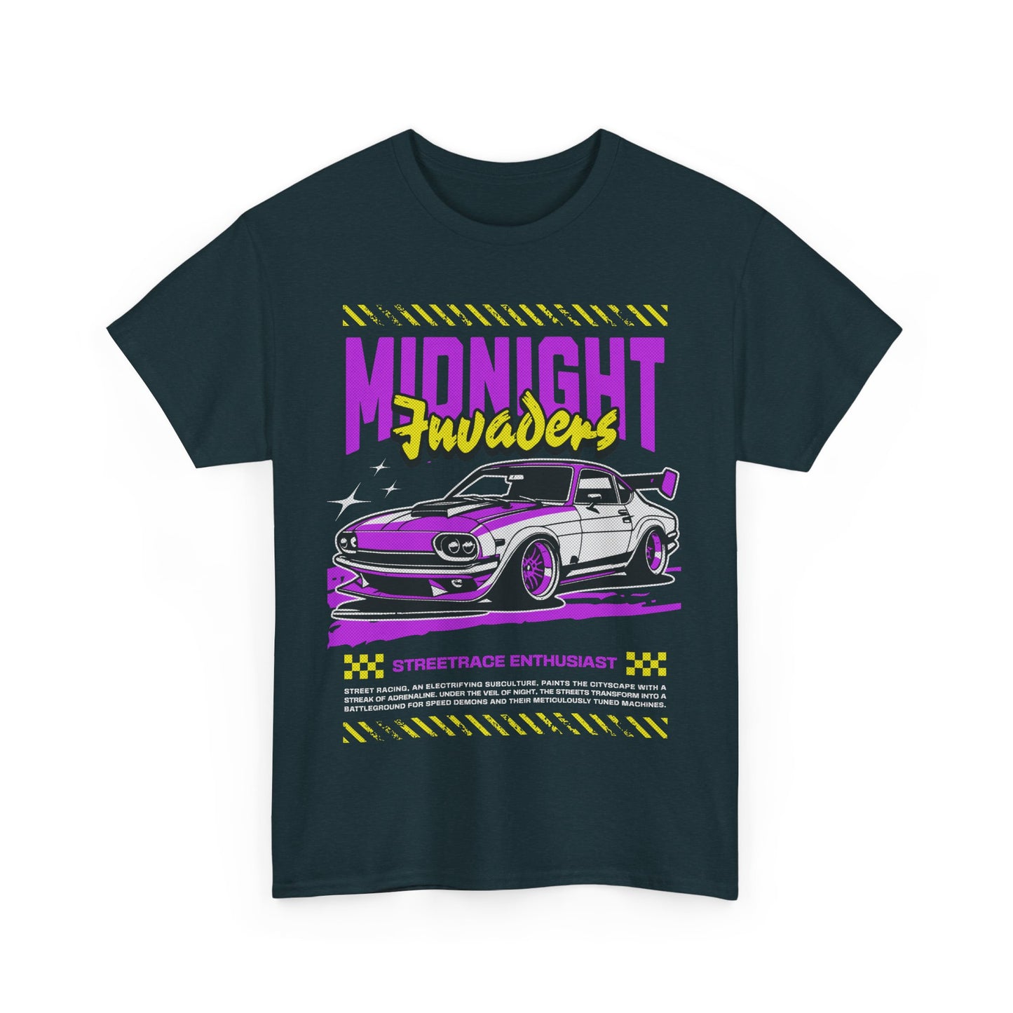 Retro Car Graphic Tee, Midnight Cruisers T-Shirt, Gift for Car Lovers, 90s Apparel, Car Show Fashion