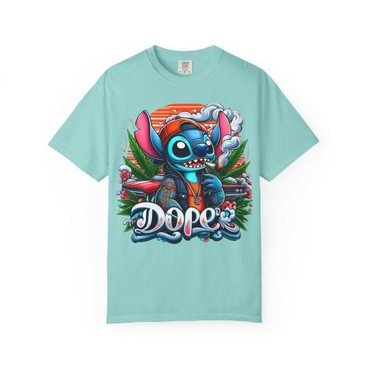 Dope Illustrated Unisex Garment-Dyed T-Shirt | Trendy Streetwear, Casual Style, Summer Fashion,