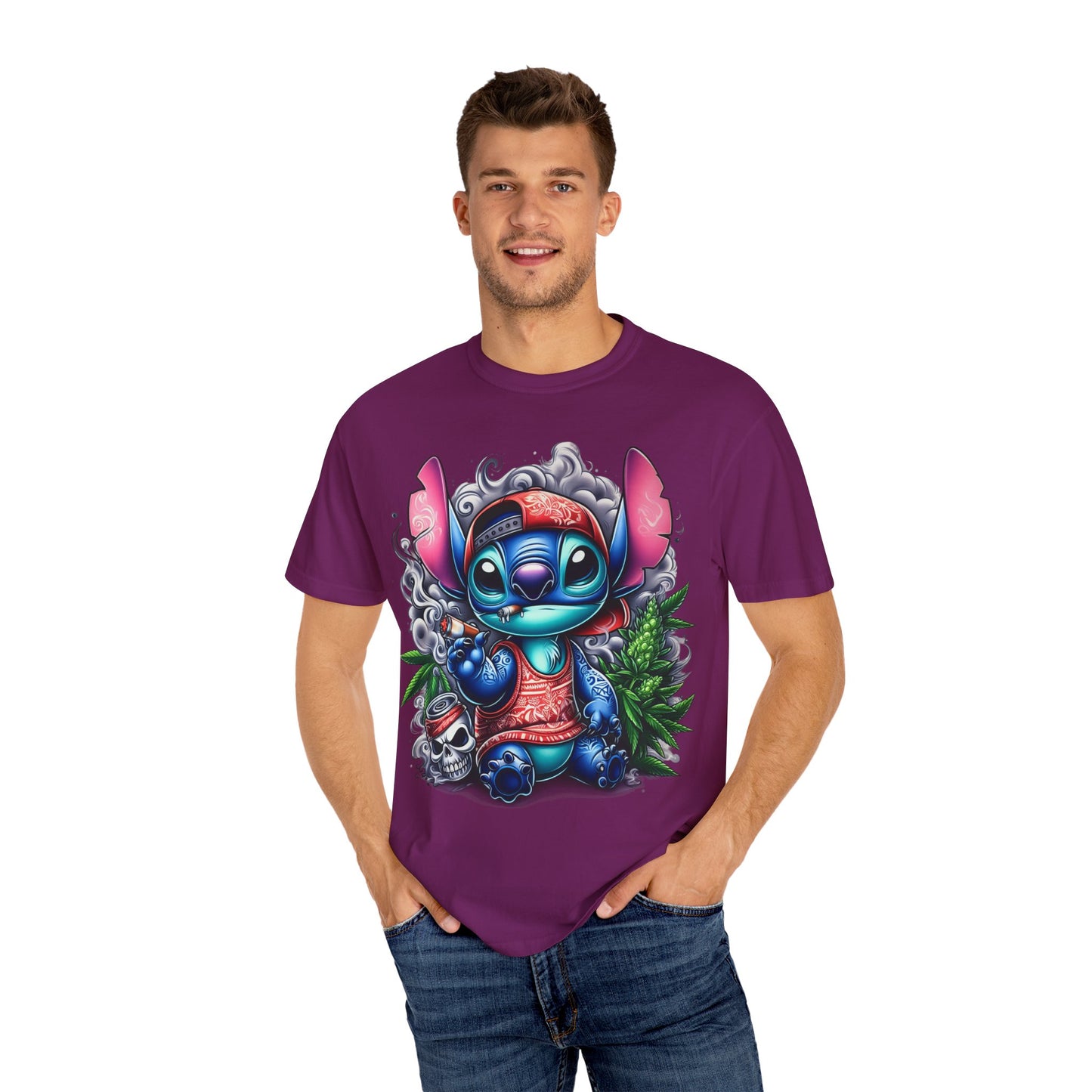 Vibrant Cartoon Character T-shirt, Fun Unisex Tee, Casual Streetwear, Gift for Teens, Summer Wardrobe Essential, Cannabis, 420