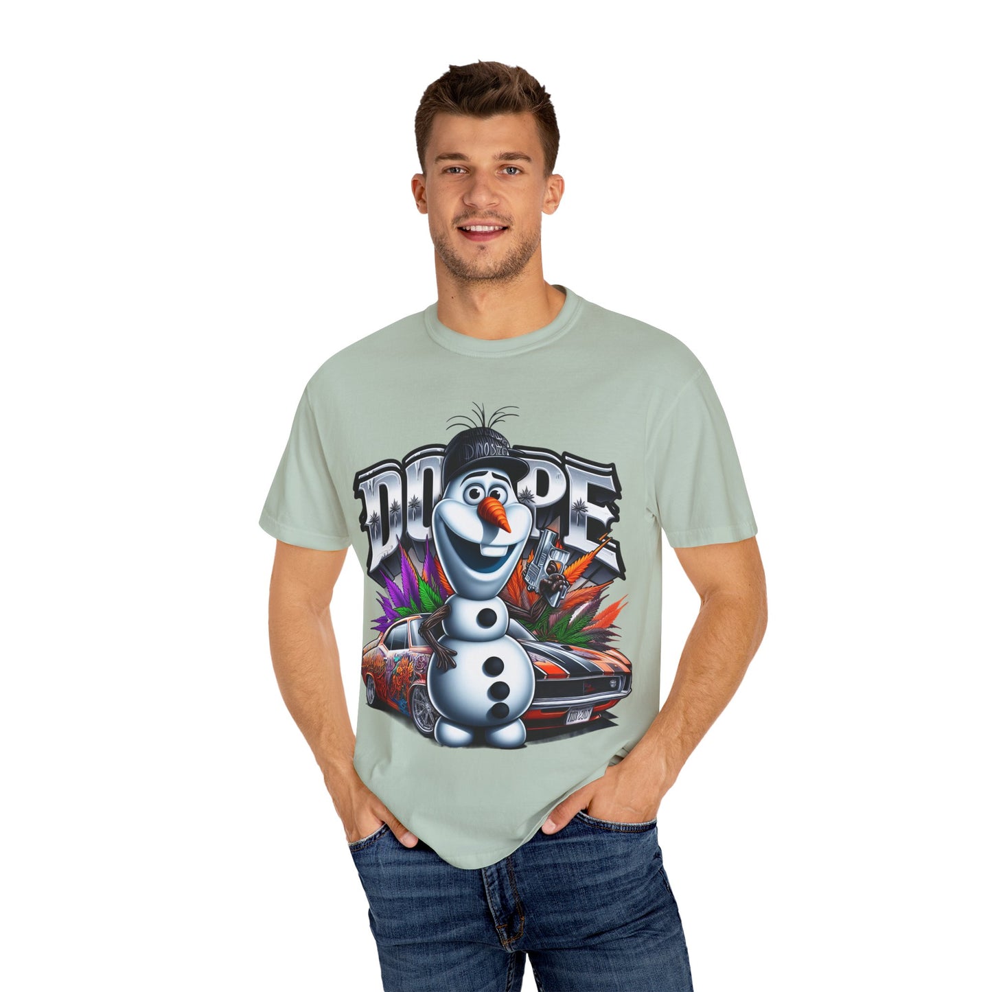 Dope Character Graphic Tee, Unisex T-Shirt for Casual Wear, Perfect Gift for Car Lovers, Cartoon Fan Apparel, Unique Statement Piece, 420, Cannabis