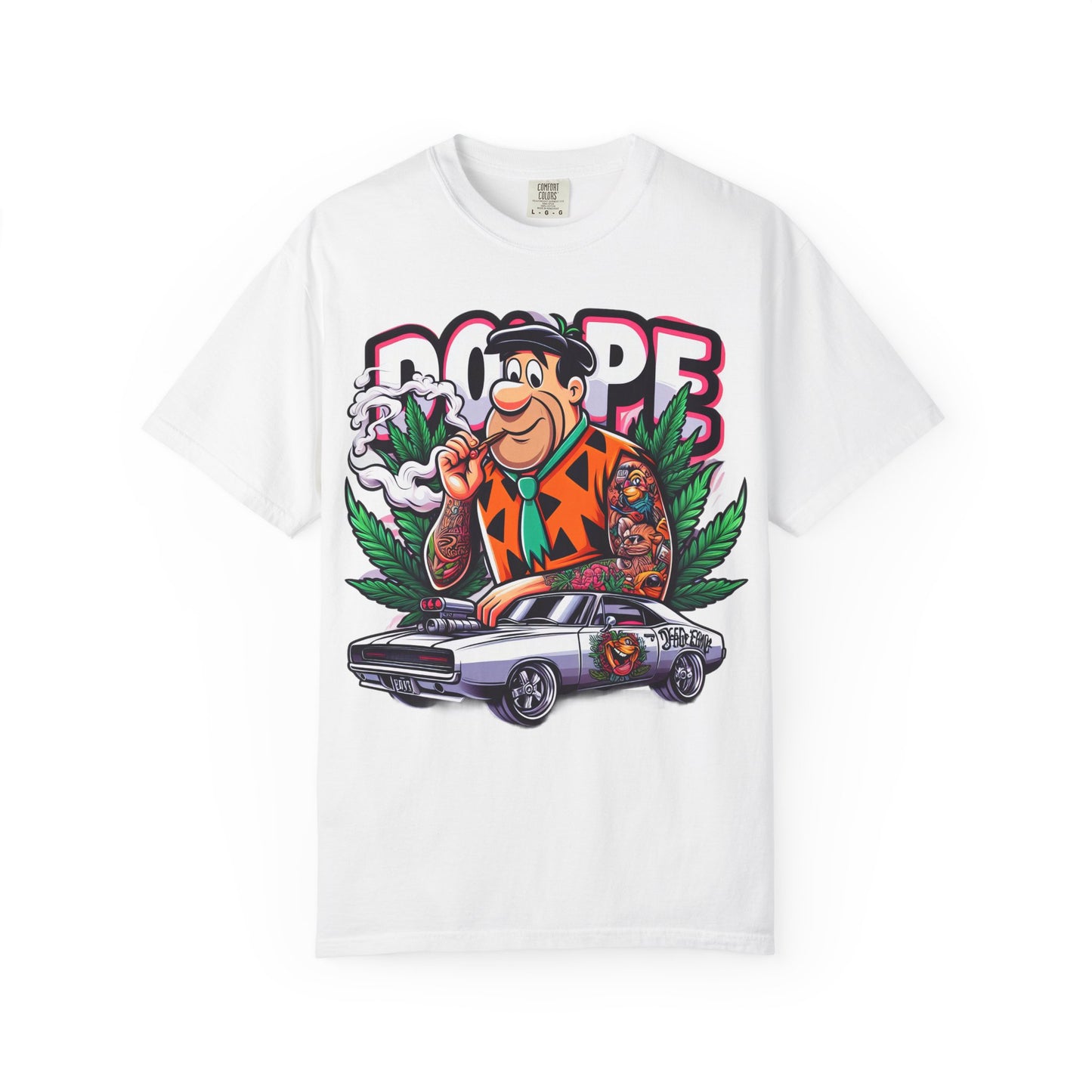 Cool Retro Cartoon T-shirt, Vintage Vibe Tee, Gift for Dads, Smoky Chill Shirt, Unisex Garment-Dyed Tee, Streetwear Style, 420, Cannabis