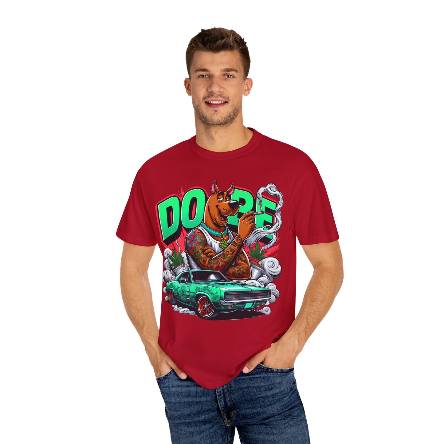 Dope Scooby-Doo Unisex T-Shirt, Cool Graphic Tee, Streetwear Shirt, Gift for Dog Lovers, Retro T-Shirt, 420, Cannabis