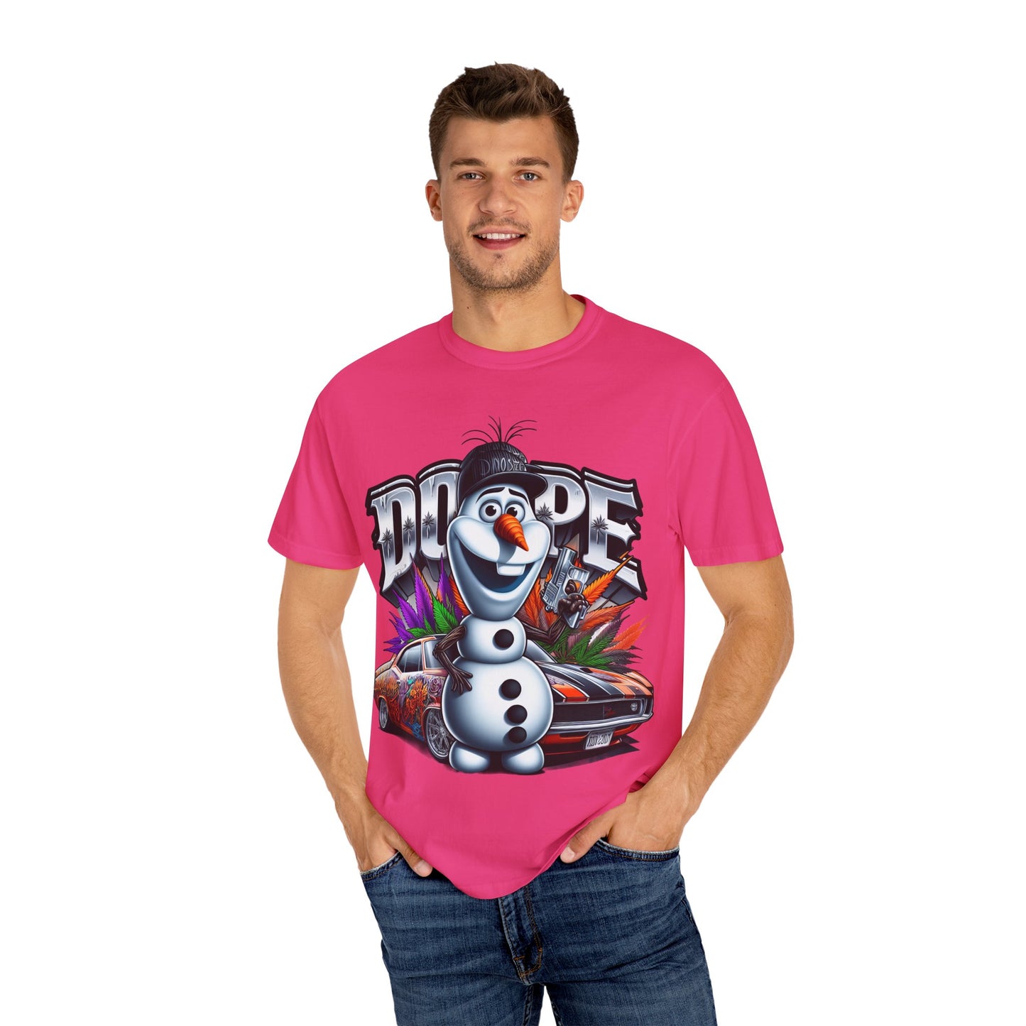 Dope Character Graphic Tee, Unisex T-Shirt for Casual Wear, Perfect Gift for Car Lovers, Cartoon Fan Apparel, Unique Statement Piece, 420, Cannabis