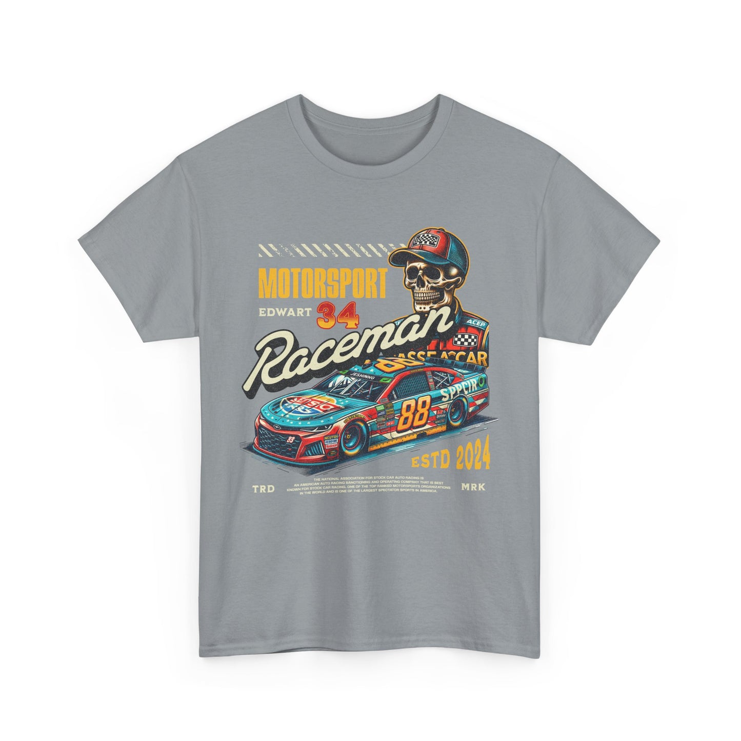 Unisex Heavy Cotton Racing Tee - Motorsport Fan Apparel, Vintage Car Shirt, Dad Gift, Race Day Outfit, NASCAR Driving Shirt