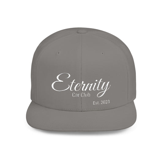 Embroidered Eternity Car Club Flat Bill Snapback Hat