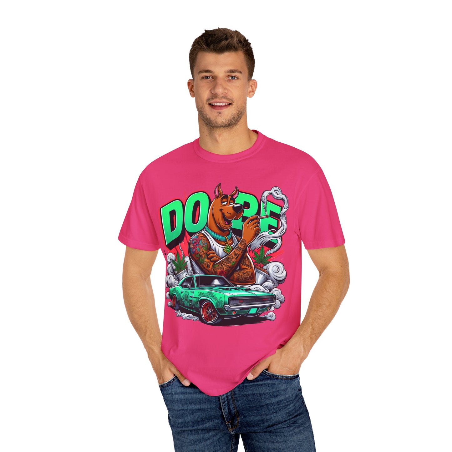 Dope Scooby-Doo Unisex T-Shirt, Cool Graphic Tee, Streetwear Shirt, Gift for Dog Lovers, Retro T-Shirt, 420, Cannabis