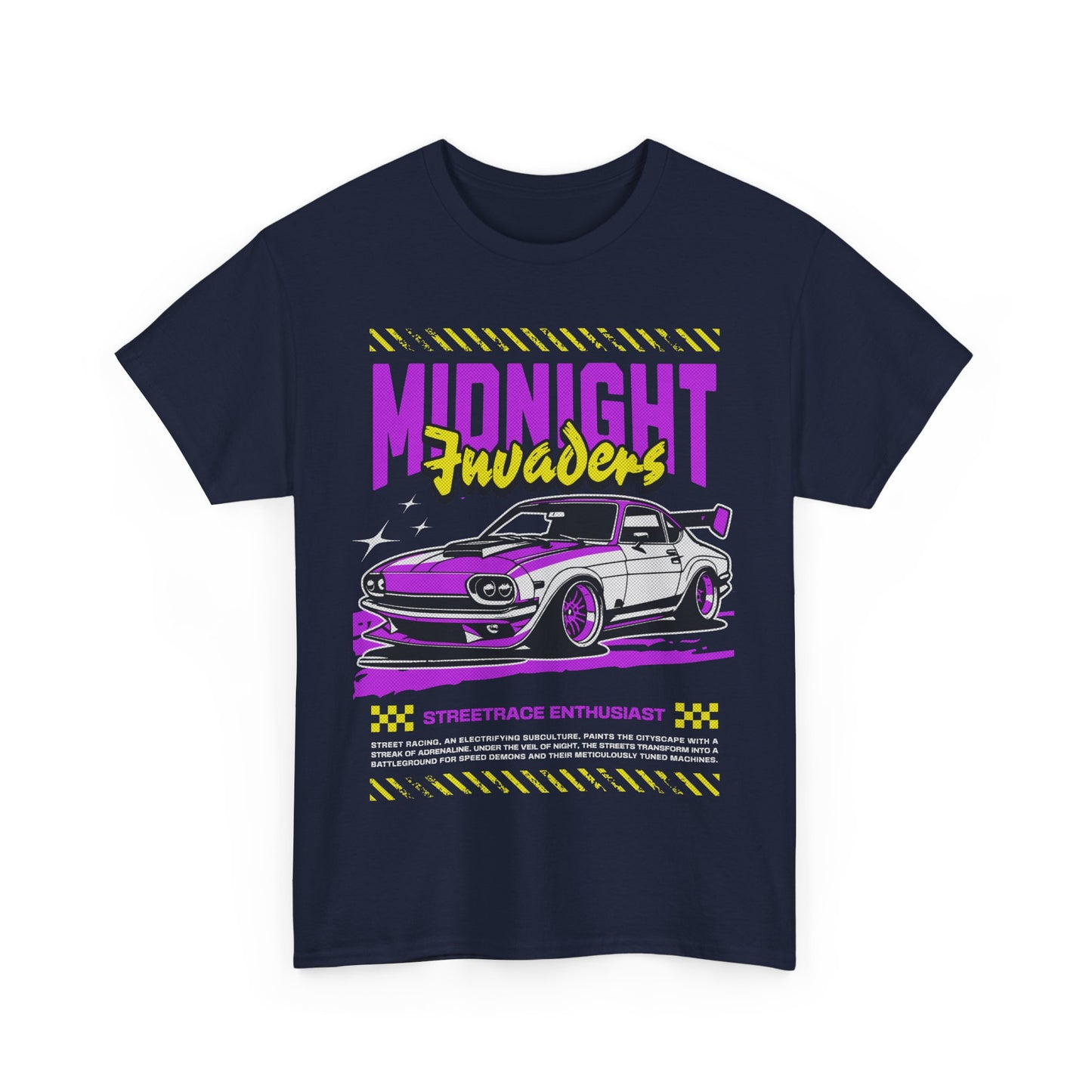 Retro Car Graphic Tee, Midnight Cruisers T-Shirt, Gift for Car Lovers, 90s Apparel, Car Show Fashion