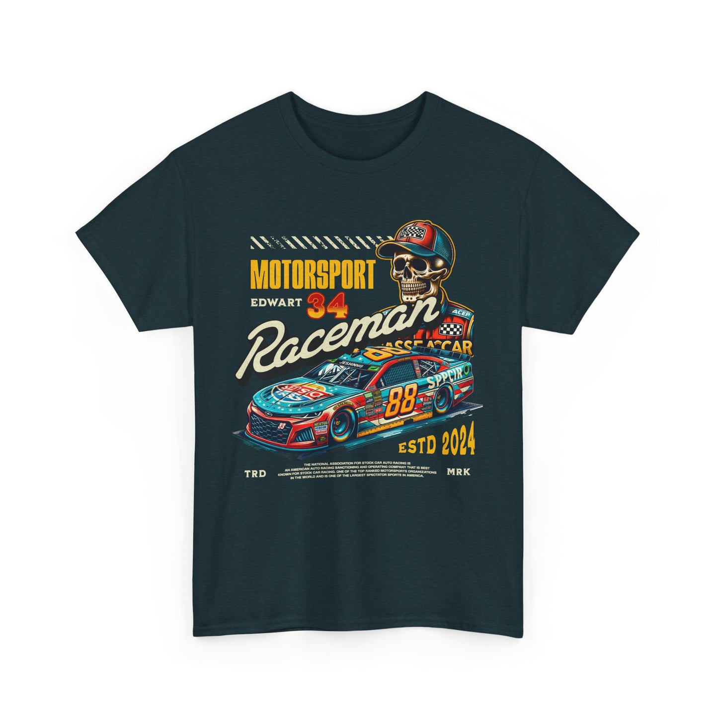 Unisex Heavy Cotton Racing Tee - Motorsport Fan Apparel, Vintage Car Shirt, Dad Gift, Race Day Outfit, NASCAR Driving Shirt