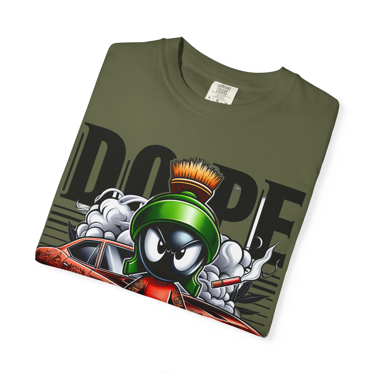 Dope Marvin the Martian Unisex T-shirt, Retro Cartoon Tee, Streetwear Top, Gift for Fans, Casual Everyday Wear, Perfect for Parties, Cannabis, 420