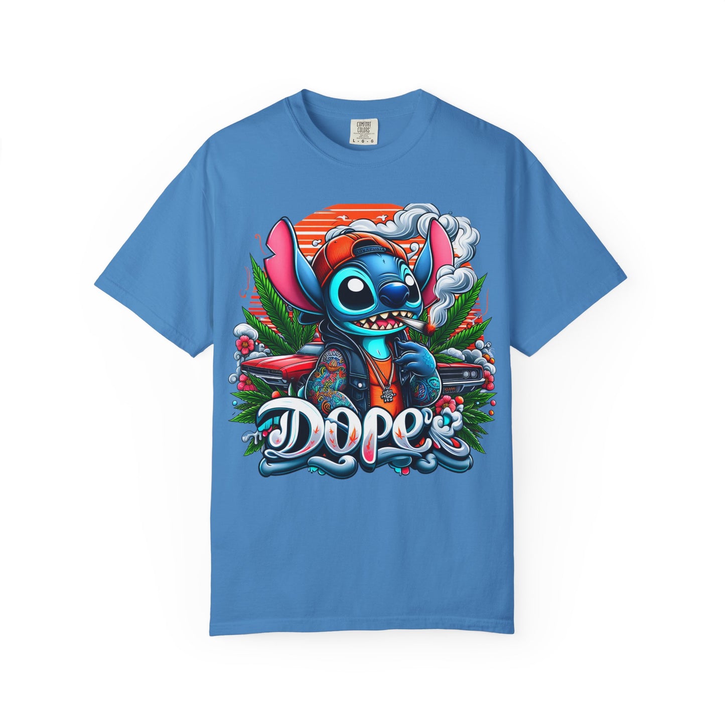 Dope Illustrated Unisex Garment-Dyed T-Shirt | Trendy Streetwear, Casual Style, Summer Fashion,