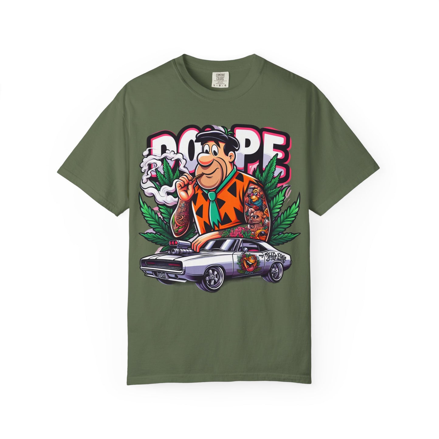 Cool Retro Cartoon T-shirt, Vintage Vibe Tee, Gift for Dads, Smoky Chill Shirt, Unisex Garment-Dyed Tee, Streetwear Style, 420, Cannabis