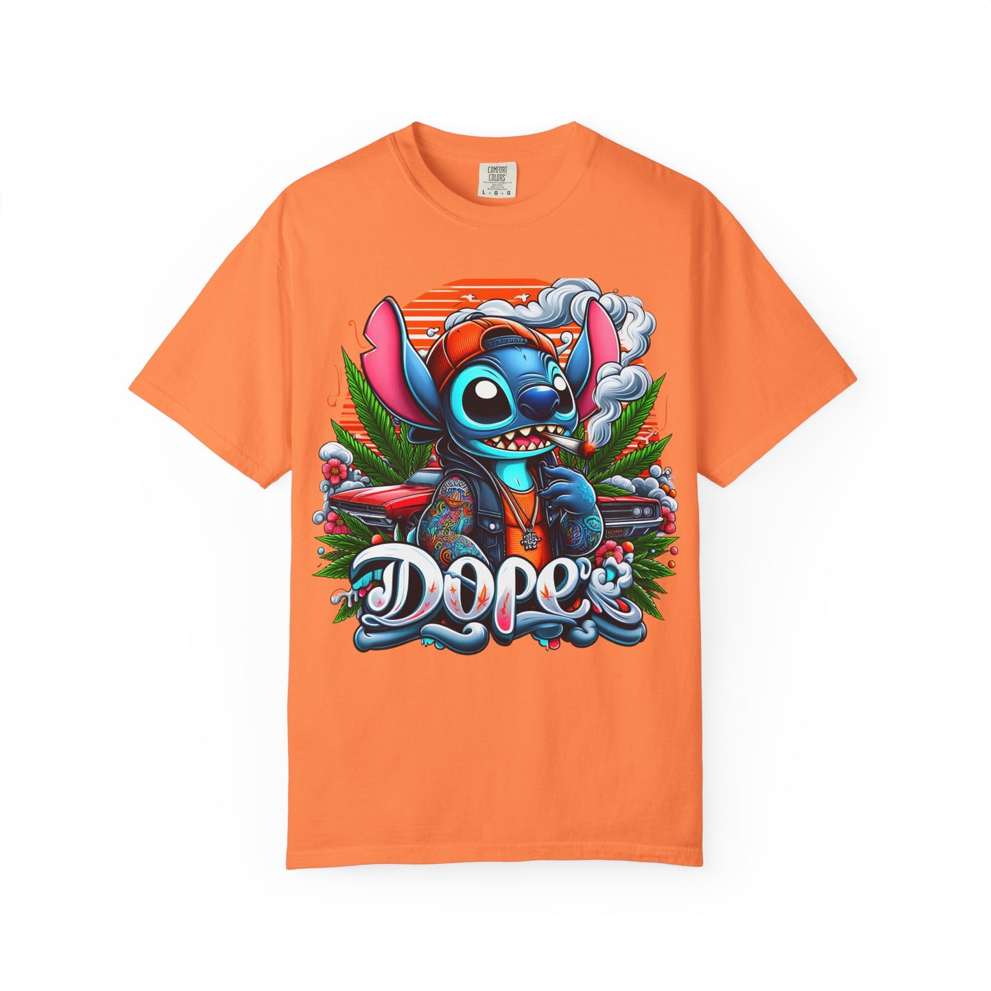 Dope Illustrated Unisex Garment-Dyed T-Shirt | Trendy Streetwear, Casual Style, Summer Fashion,