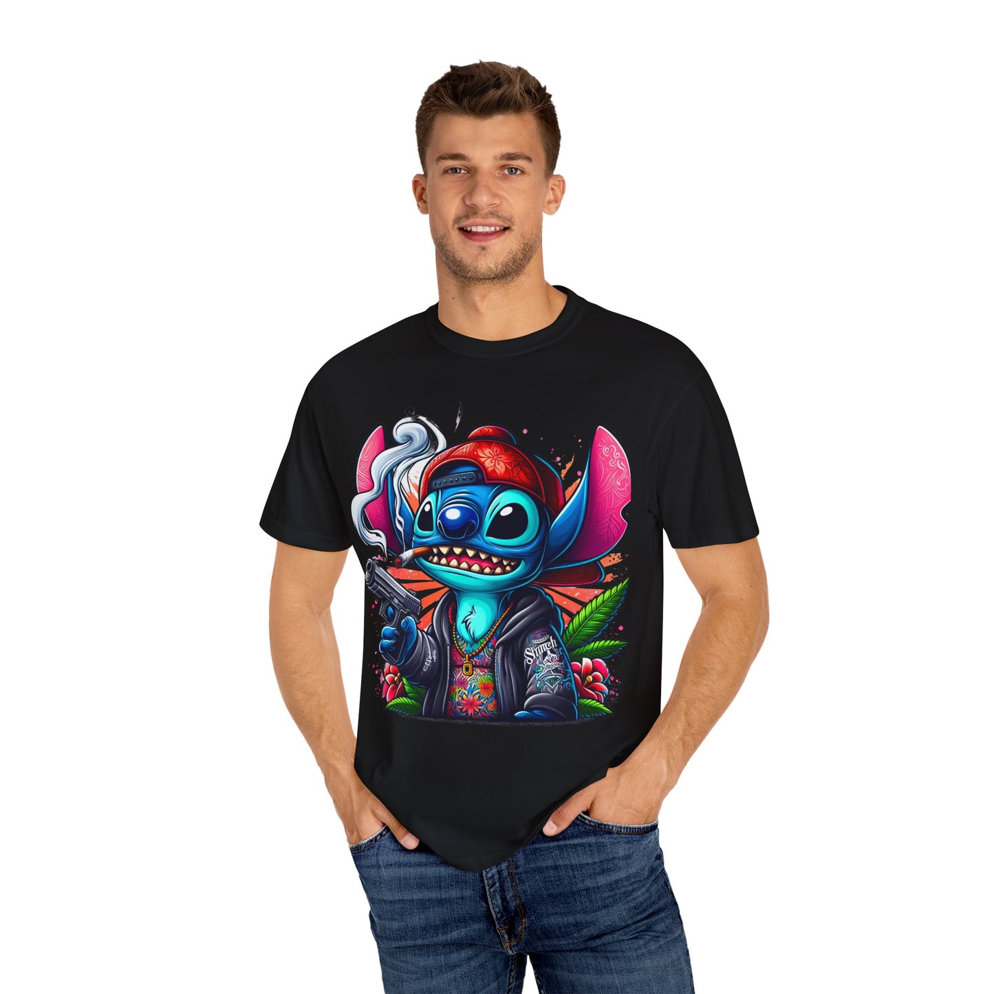 Vibrant Cartoon Graphic Tee, Unisex T-shirt, Casual Wear, Streetwear Style, Summer Fashion, Gift for Friends, Cannabis, 420