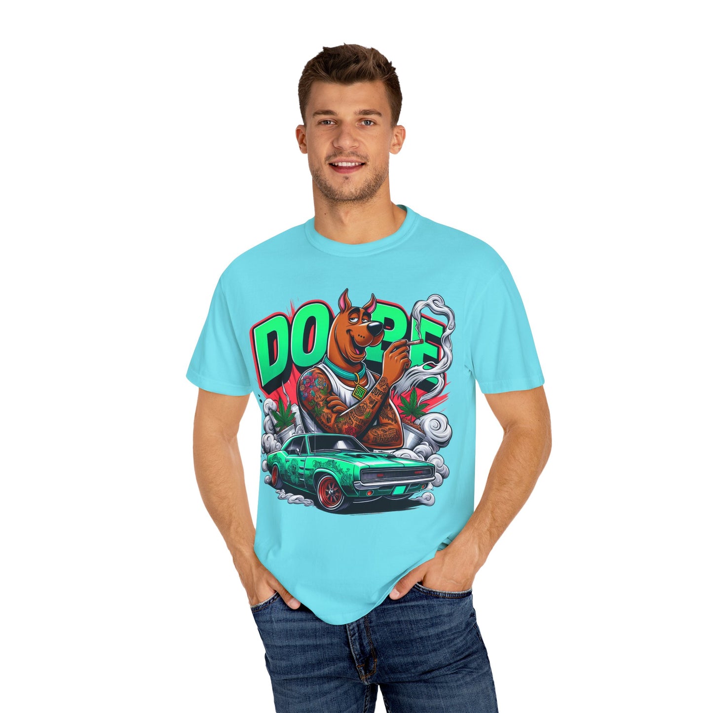 Dope Scooby-Doo Unisex T-Shirt, Cool Graphic Tee, Streetwear Shirt, Gift for Dog Lovers, Retro T-Shirt, 420, Cannabis