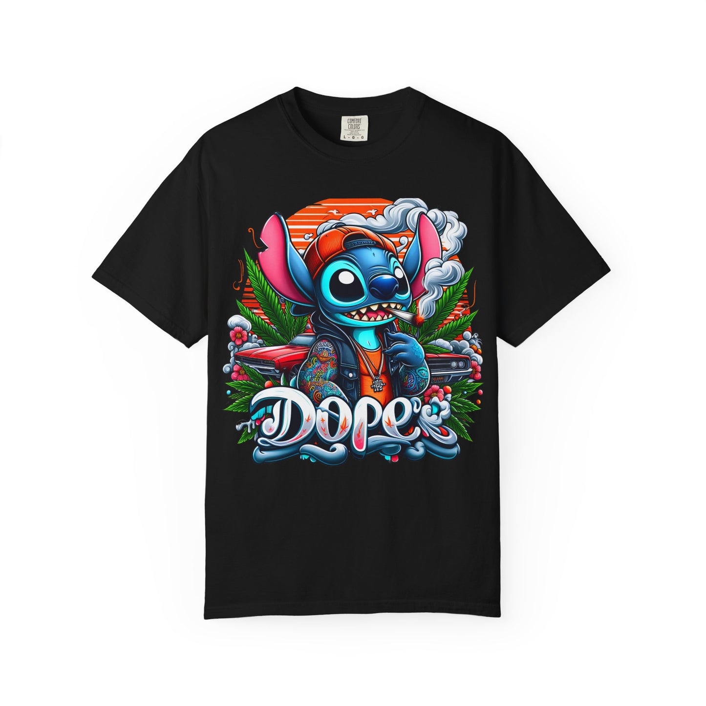Dope Illustrated Unisex Garment-Dyed T-Shirt | Trendy Streetwear, Casual Style, Summer Fashion,