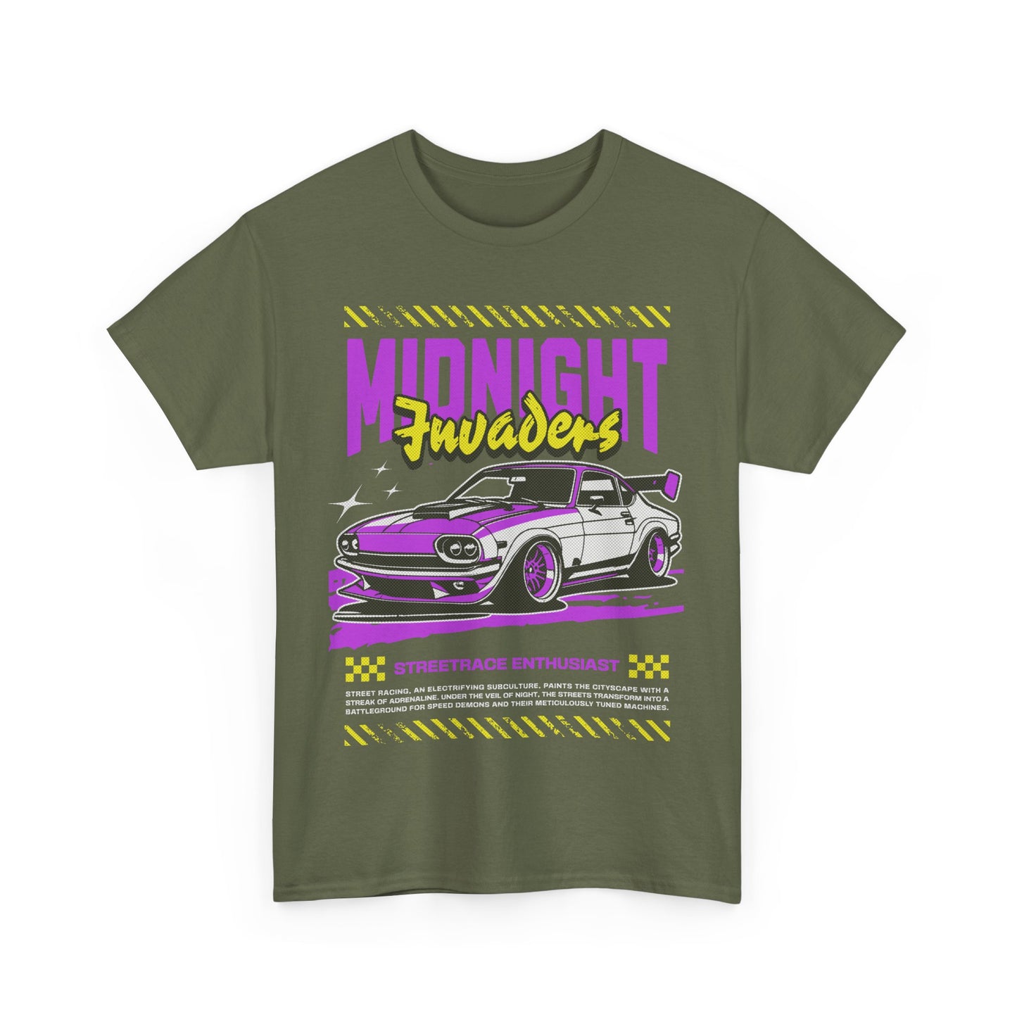 Retro Car Graphic Tee, Midnight Cruisers T-Shirt, Gift for Car Lovers, 90s Apparel, Car Show Fashion