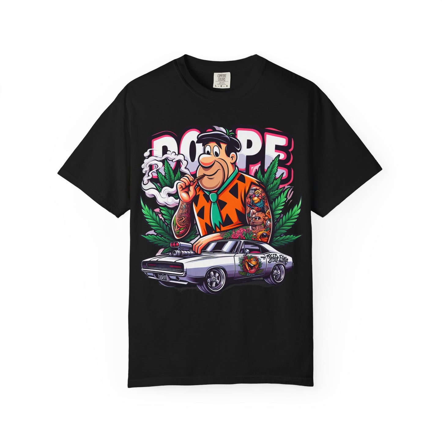 Cool Retro Cartoon T-shirt, Vintage Vibe Tee, Gift for Dads, Smoky Chill Shirt, Unisex Garment-Dyed Tee, Streetwear Style, 420, Cannabis