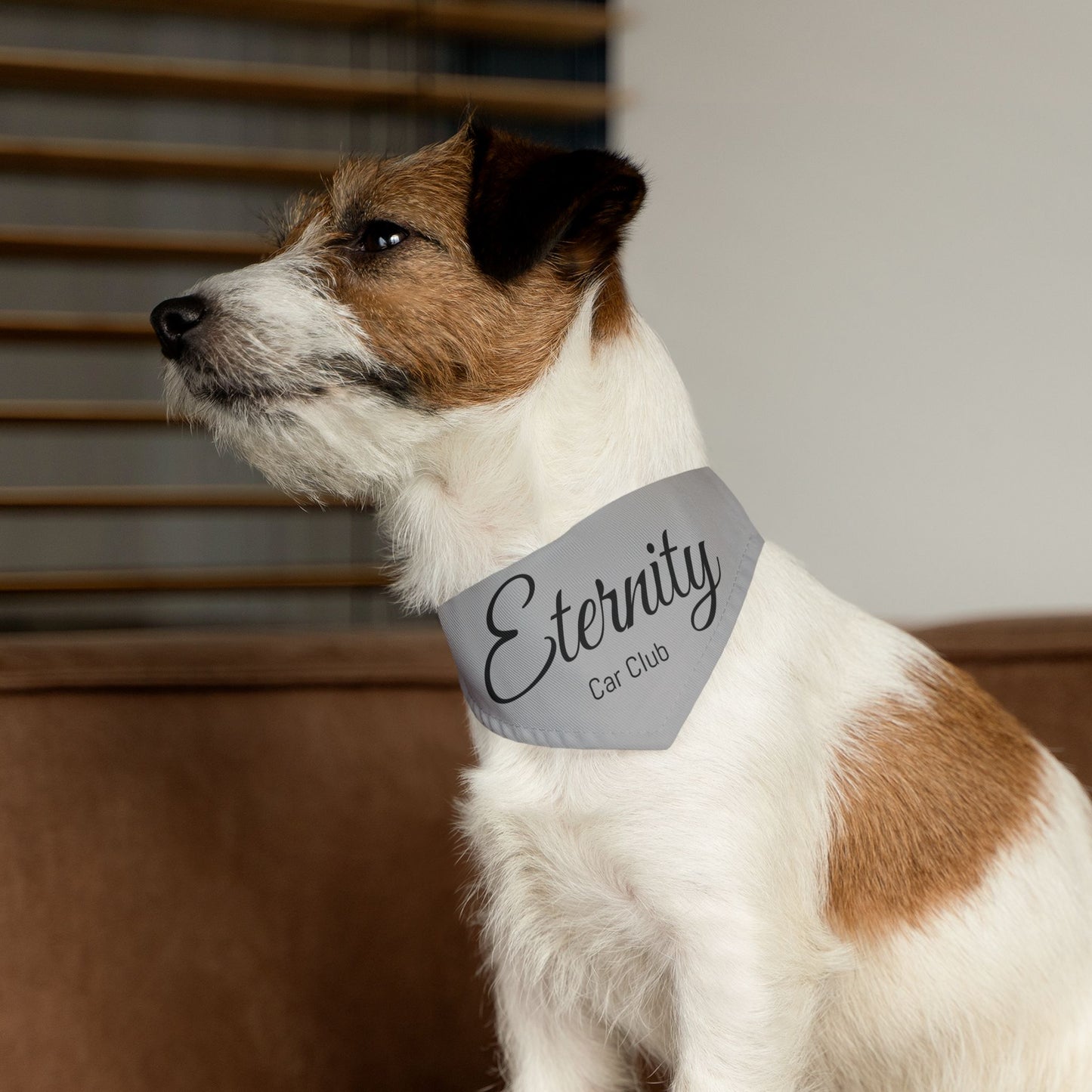 Stylish Pet Bandana Collar - Eternity Car Club Design for Dog Fashion Lovers