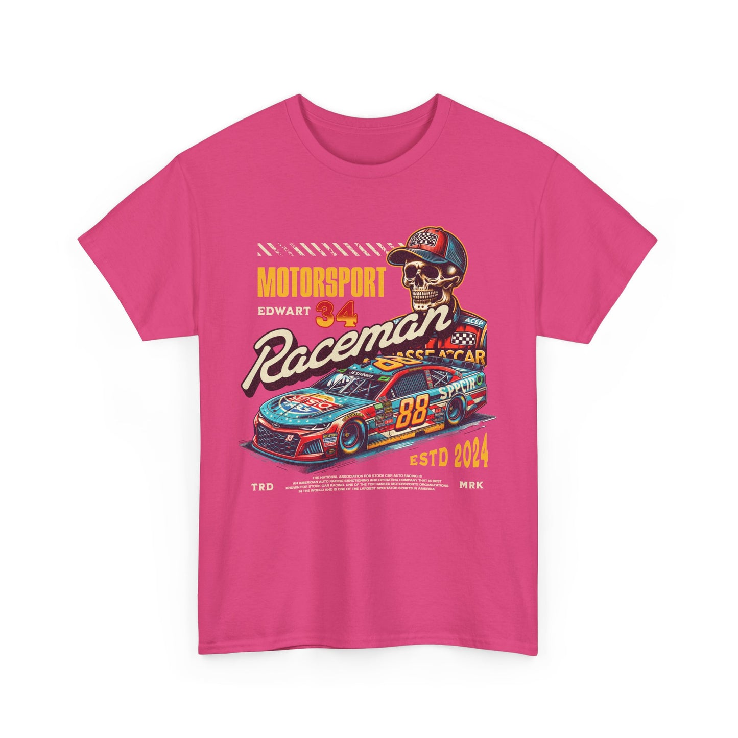 Unisex Heavy Cotton Racing Tee - Motorsport Fan Apparel, Vintage Car Shirt, Dad Gift, Race Day Outfit, NASCAR Driving Shirt