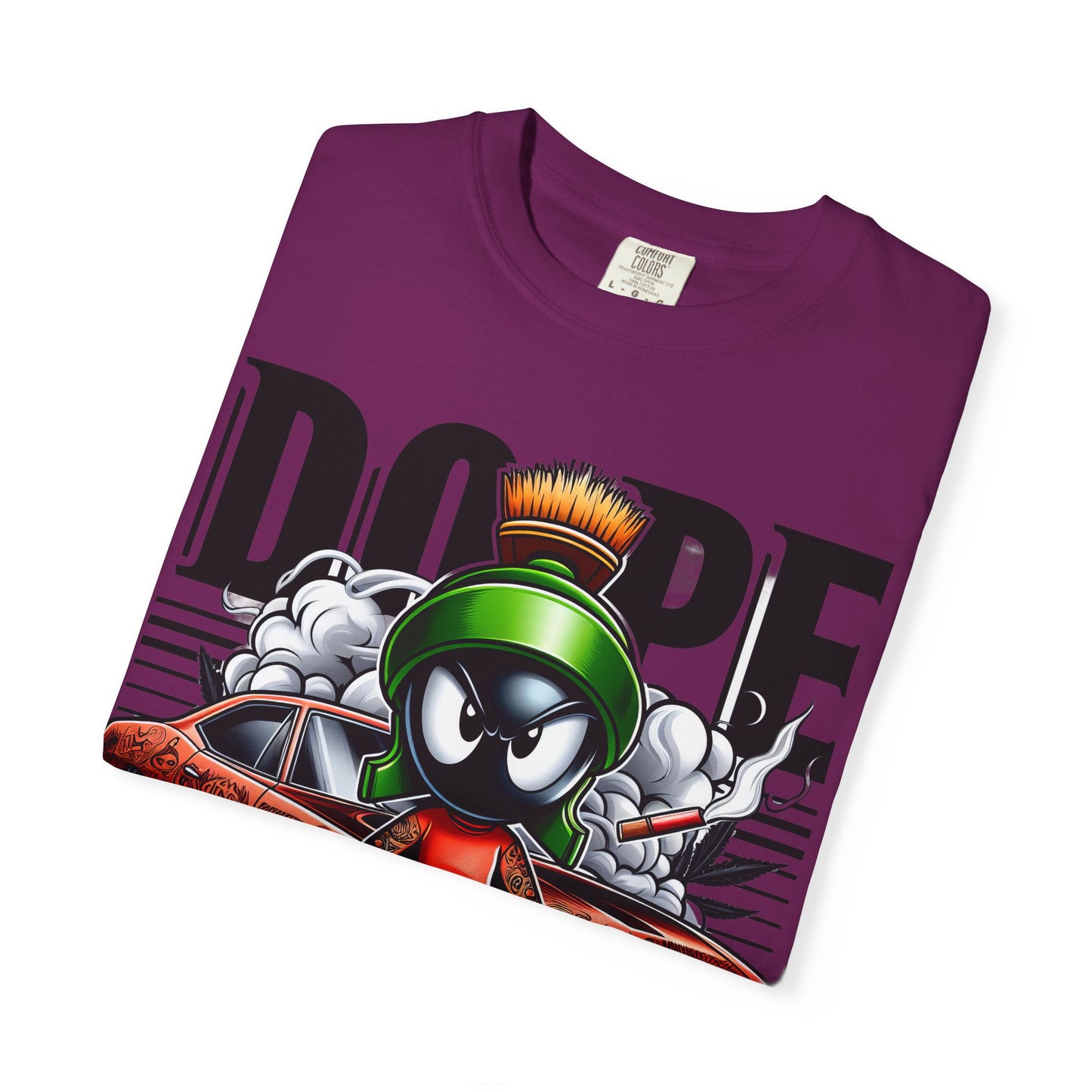 Dope Marvin the Martian Unisex T-shirt, Retro Cartoon Tee, Streetwear Top, Gift for Fans, Casual Everyday Wear, Perfect for Parties, Cannabis, 420